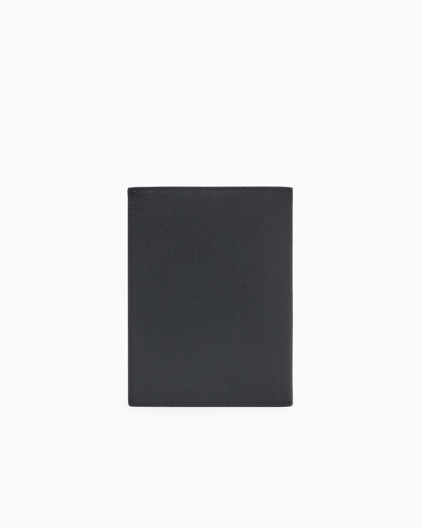 ASV regenerated Saffiano leather passport holder with eagle plate Slide 1