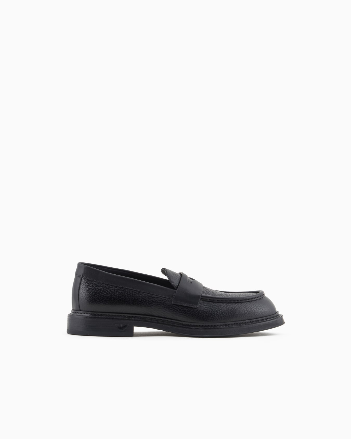 Pebbled leather loafers Slide 0