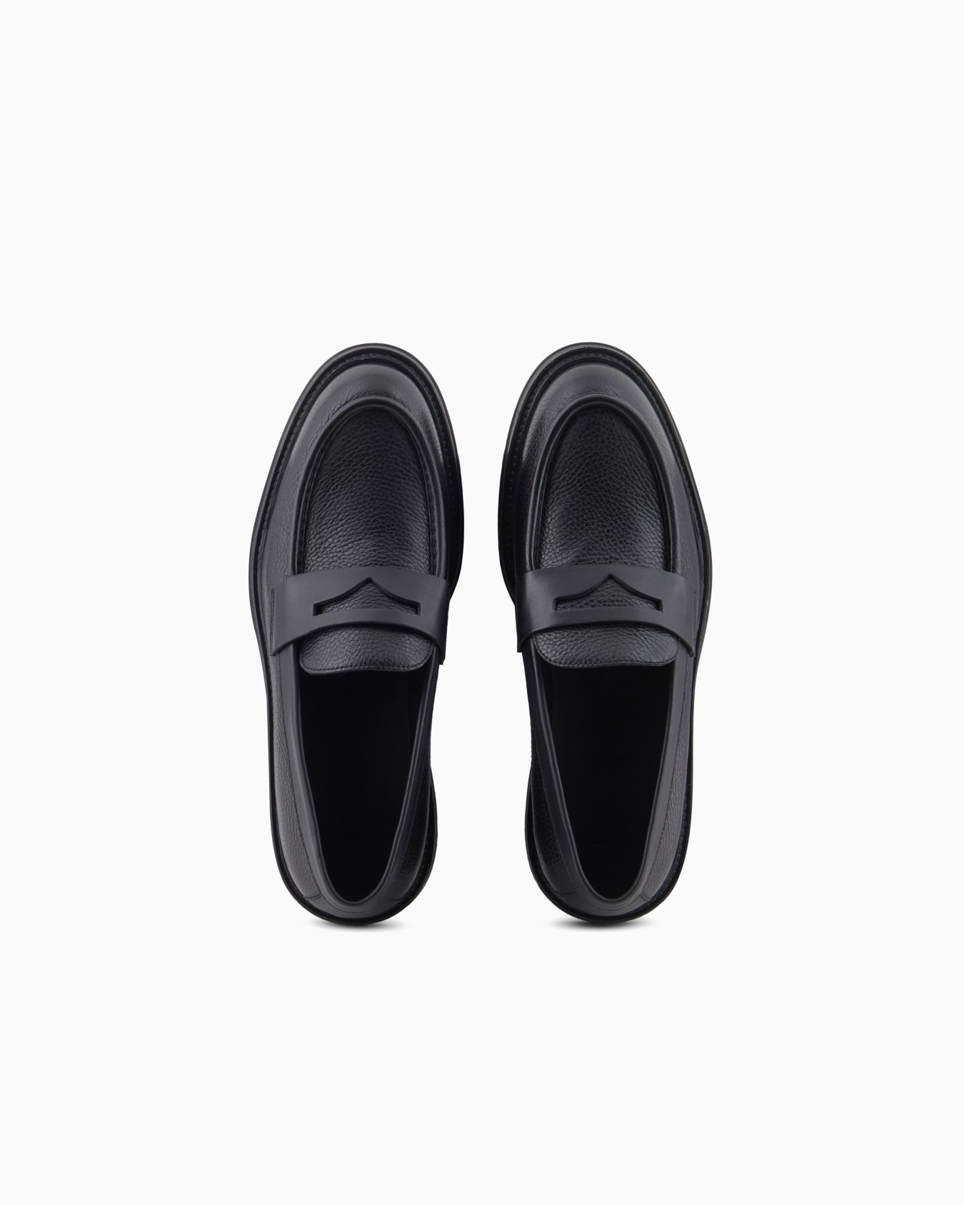 Pebbled leather loafers Slide 2