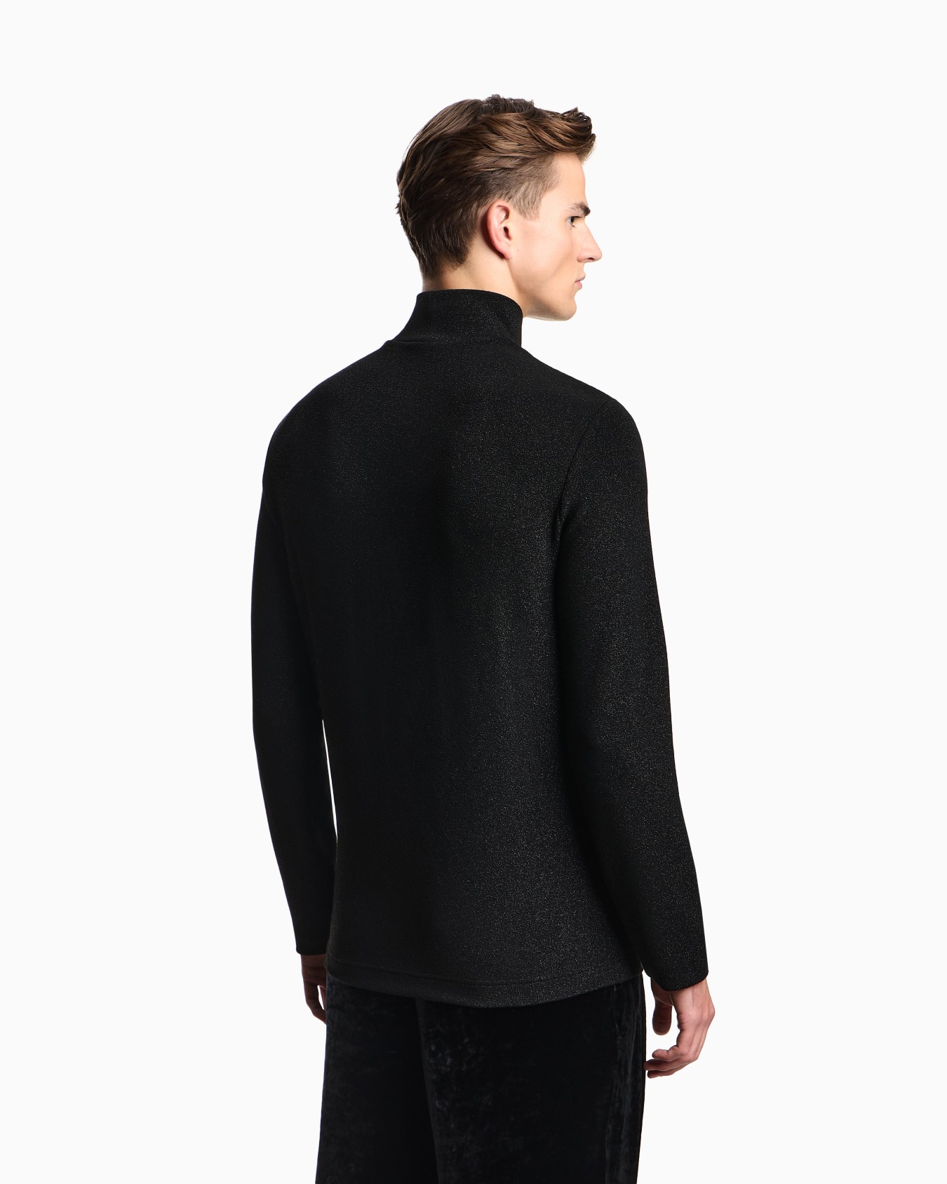 Lurex jersey mock-neck jumper Slide 2