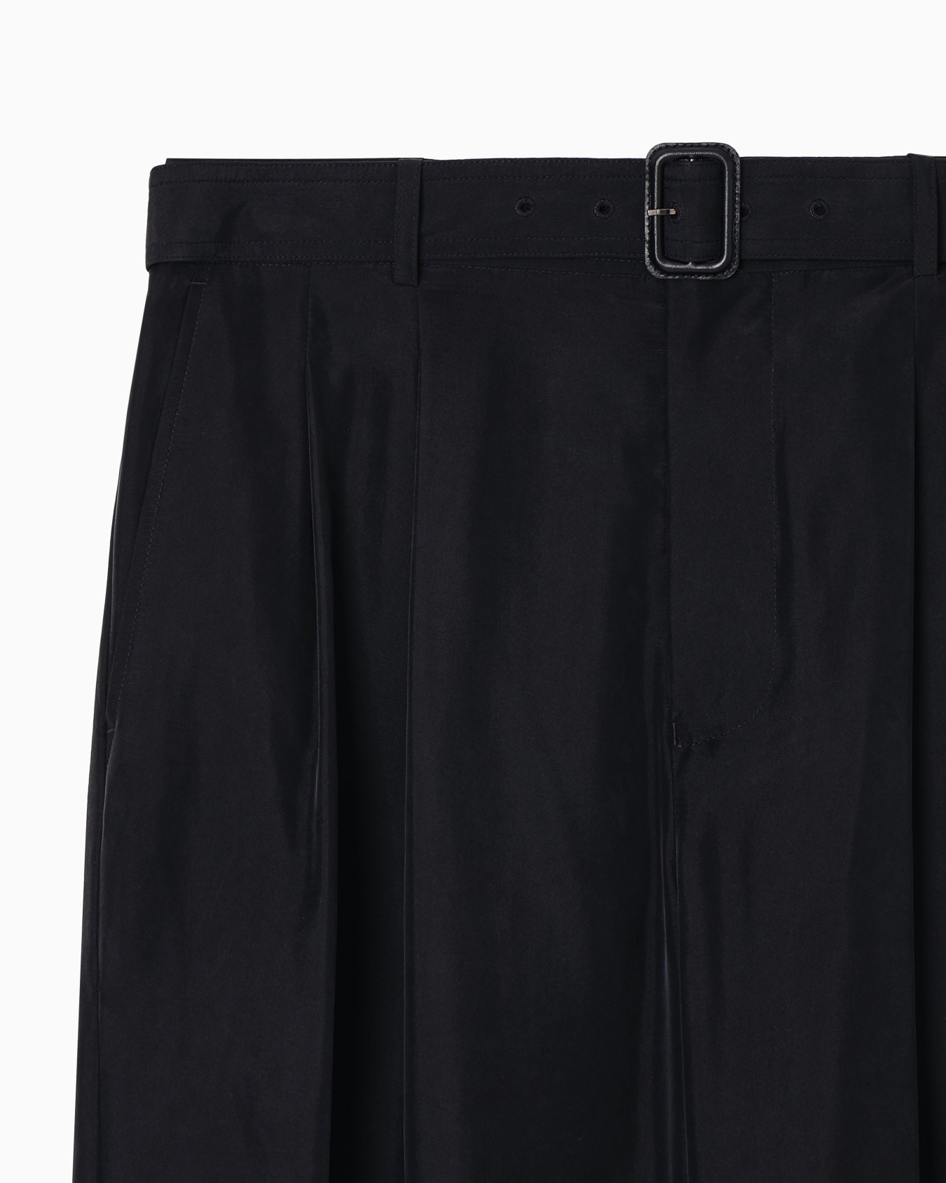 Pure washed silk habutai belted trousers Slide 3