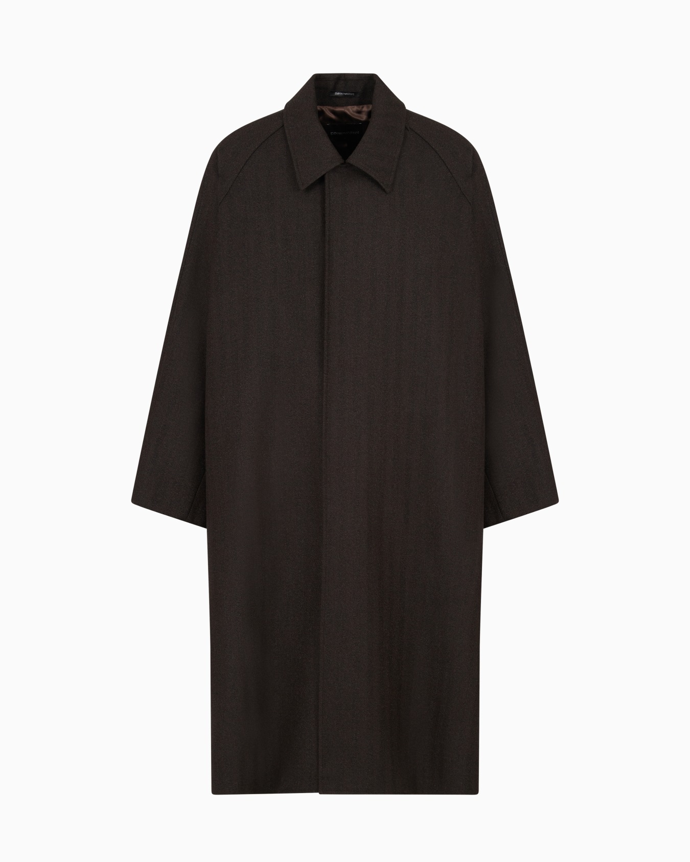 Compact wool coat with a chevron motif Slide 0