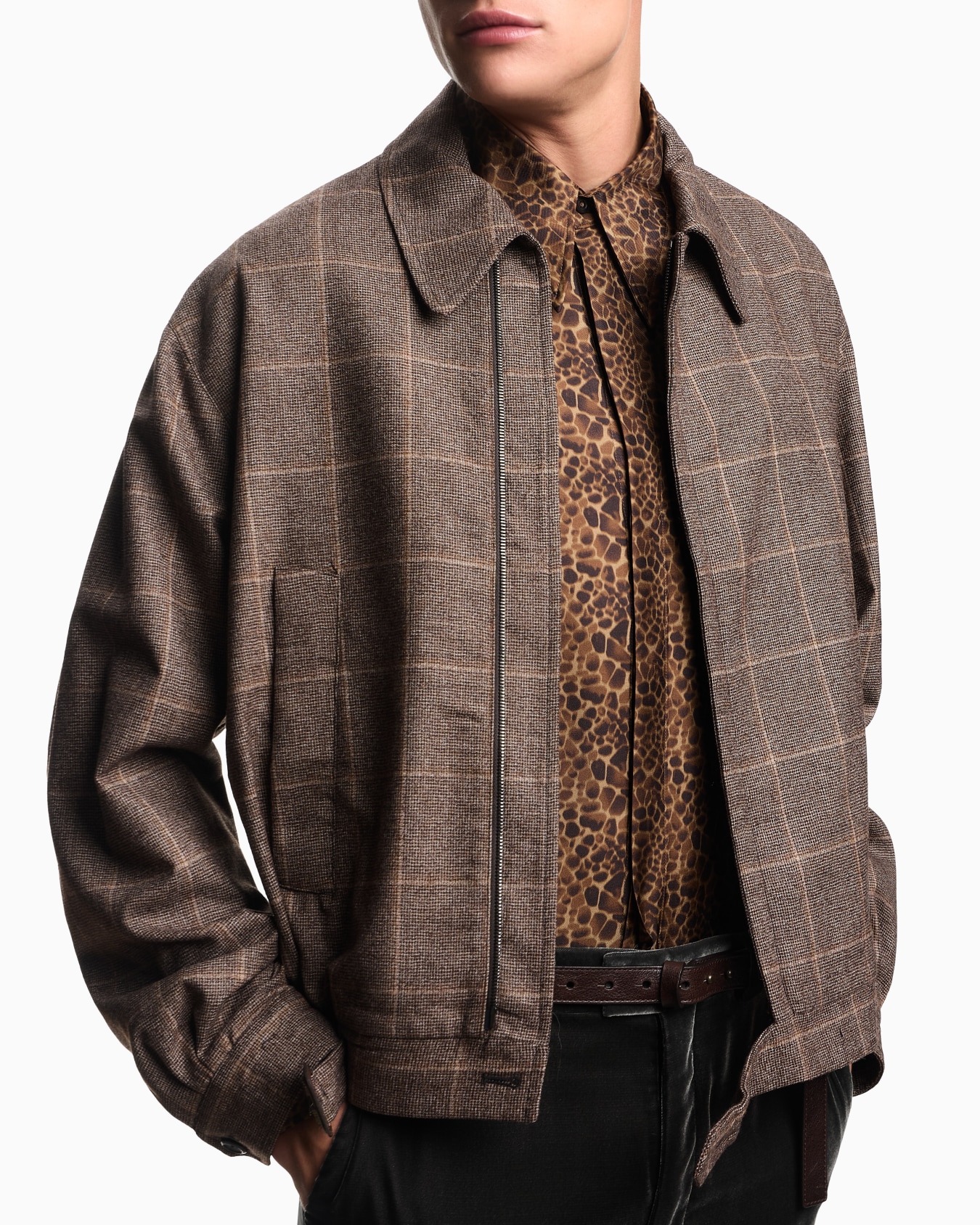 Flannel blouson with a check motif Slide 4