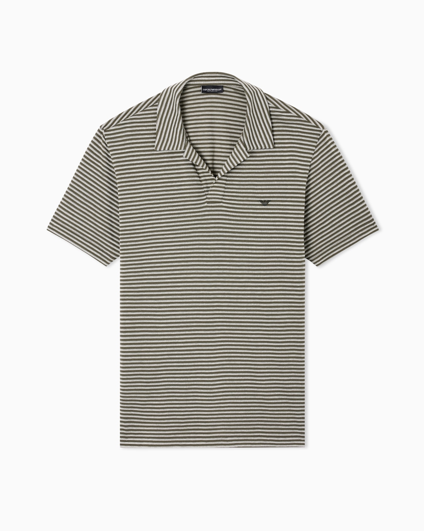 Striped knit beachwear polo shirt Slide 0
