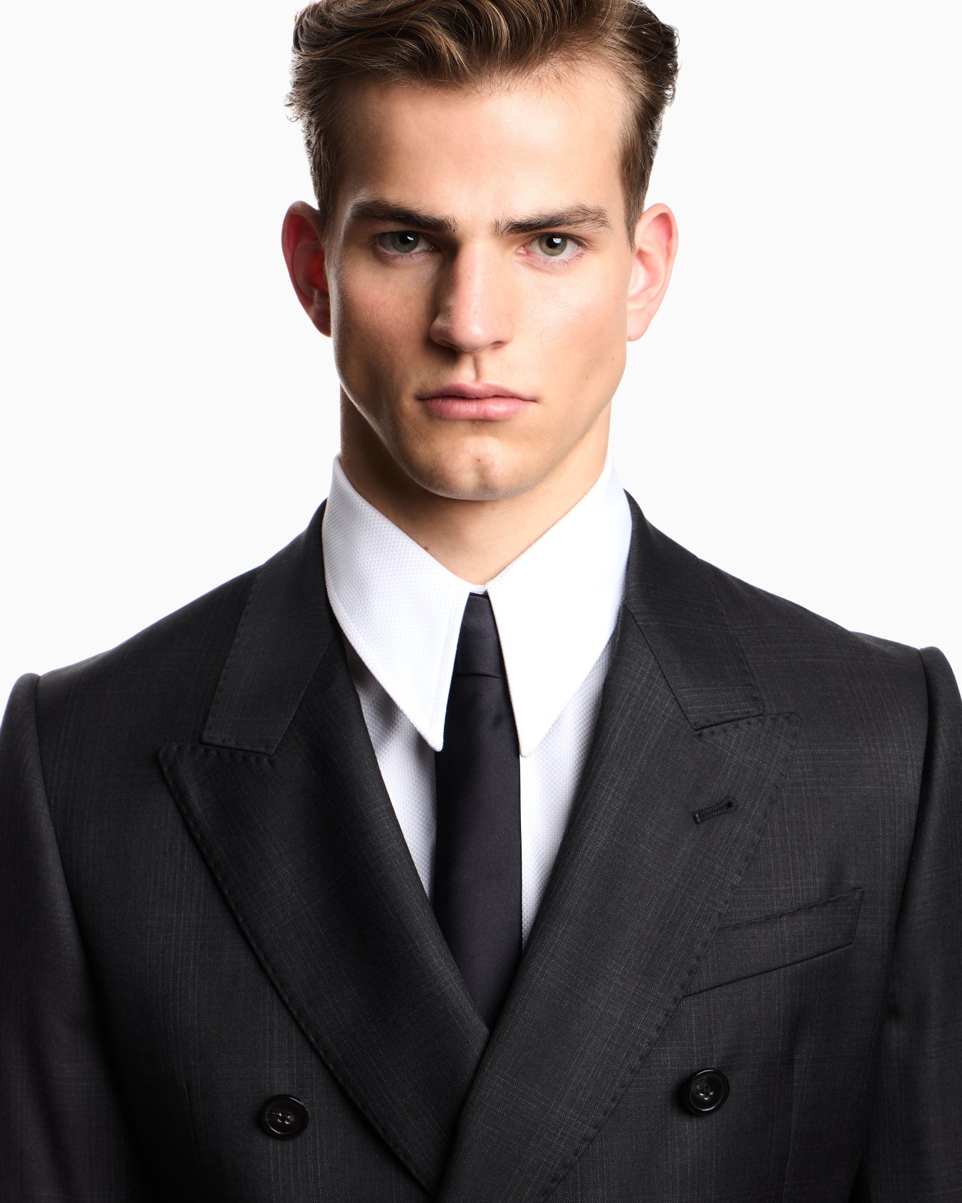 Twill-effect armure fabric shirt Slide 4