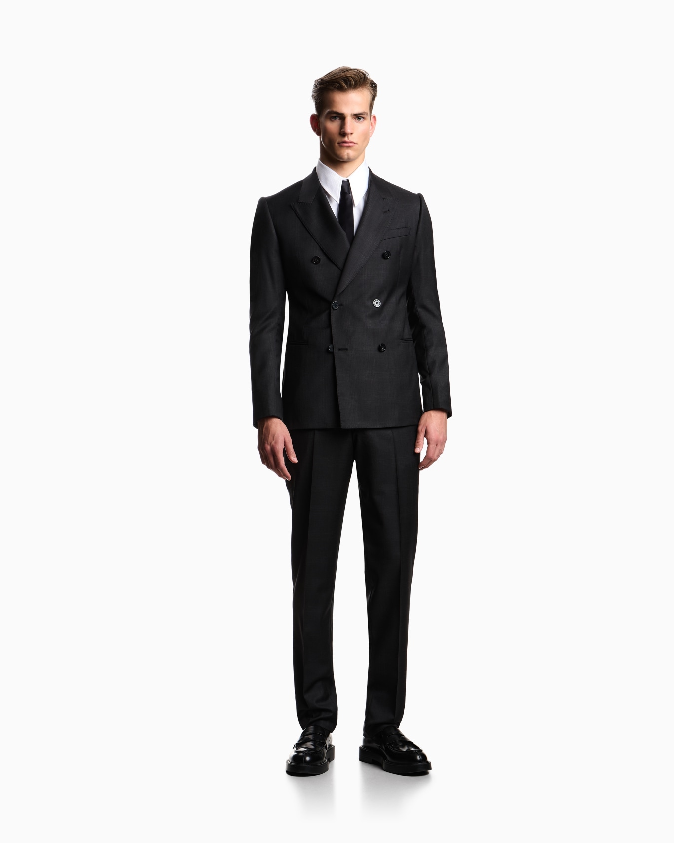 Twill-effect armure fabric shirt Slide 1