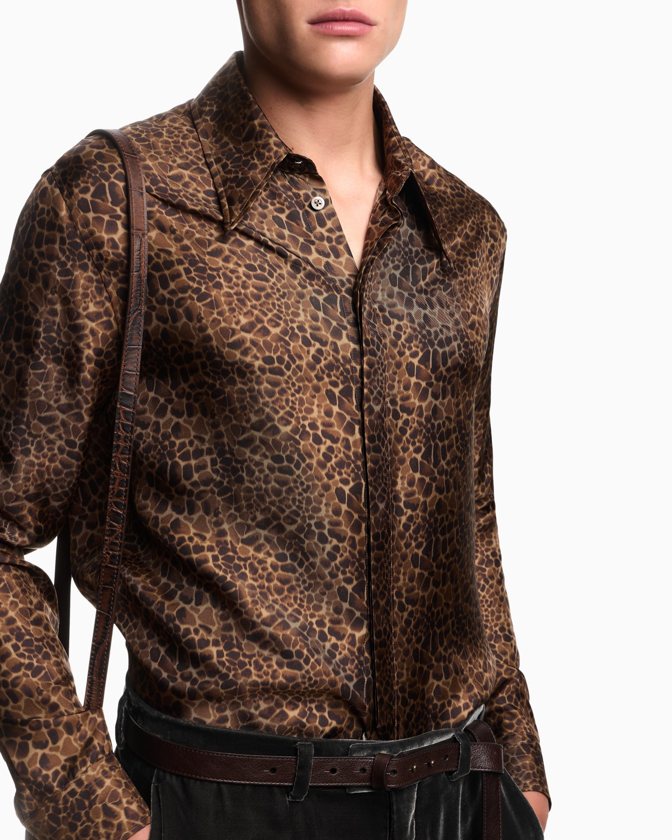 Animal-print silk shirt Slide 4