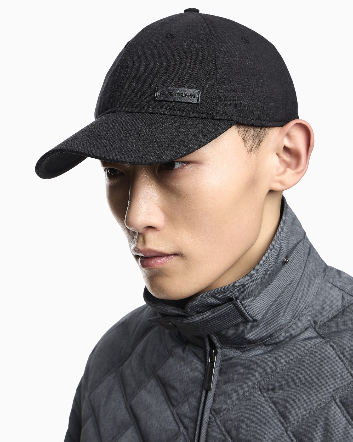 올오버 체크 마이크로 프린트 퀼팅 나일론 블루종 슬라이드 4