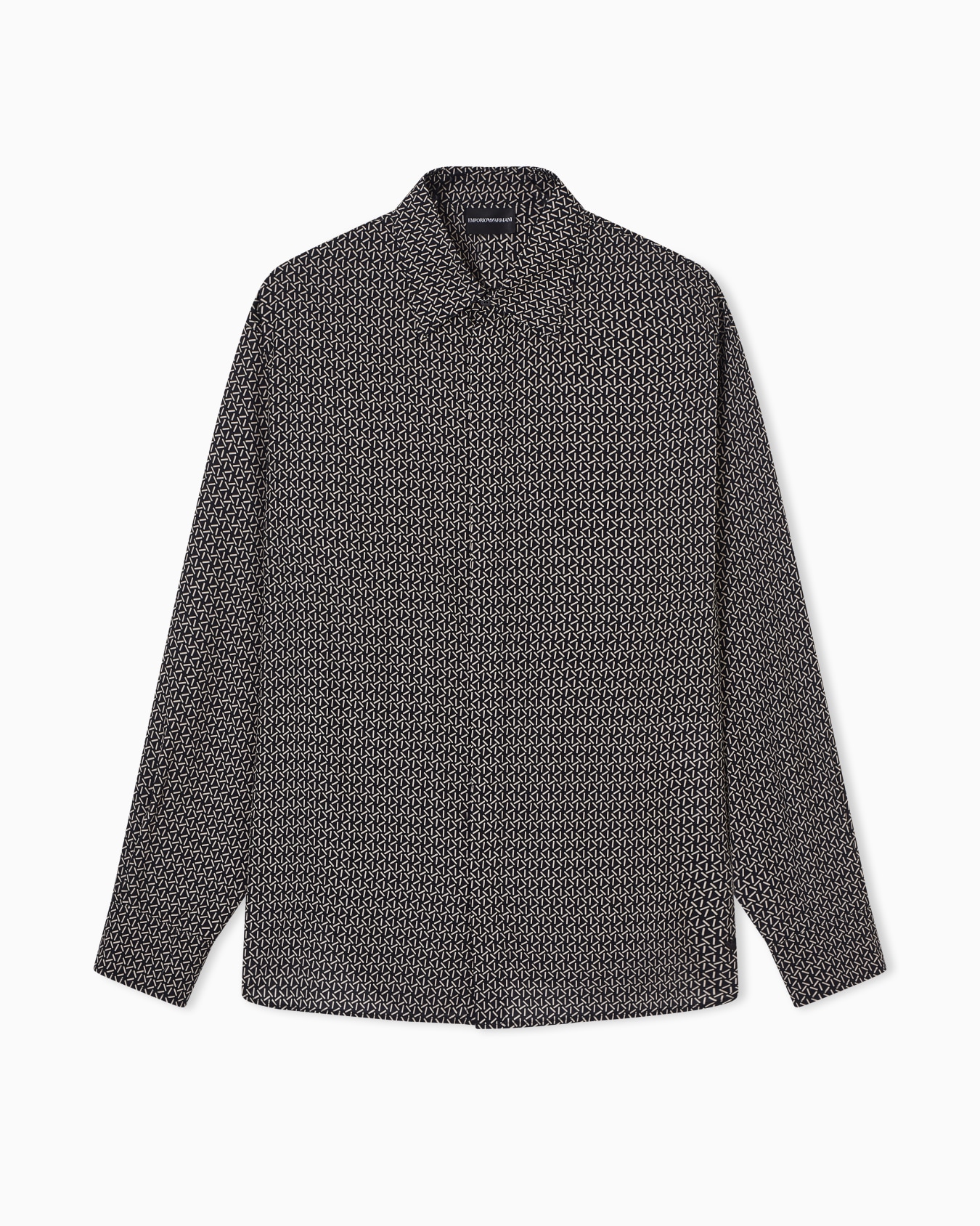 Comfort fit shirt in all-over print lyocell blend Slide 0