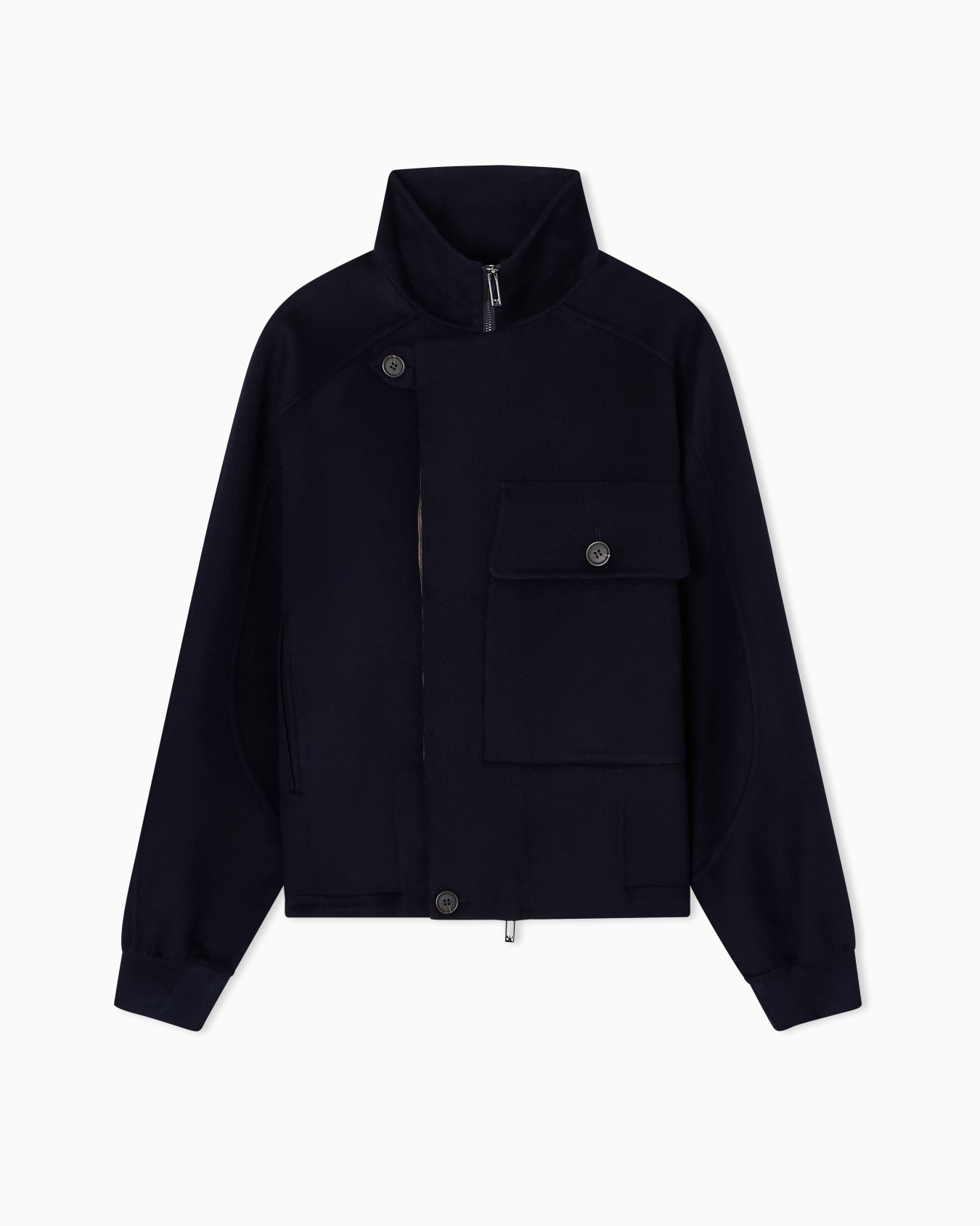 Blouson en tissu de laine avec grande poche Diapositive 0