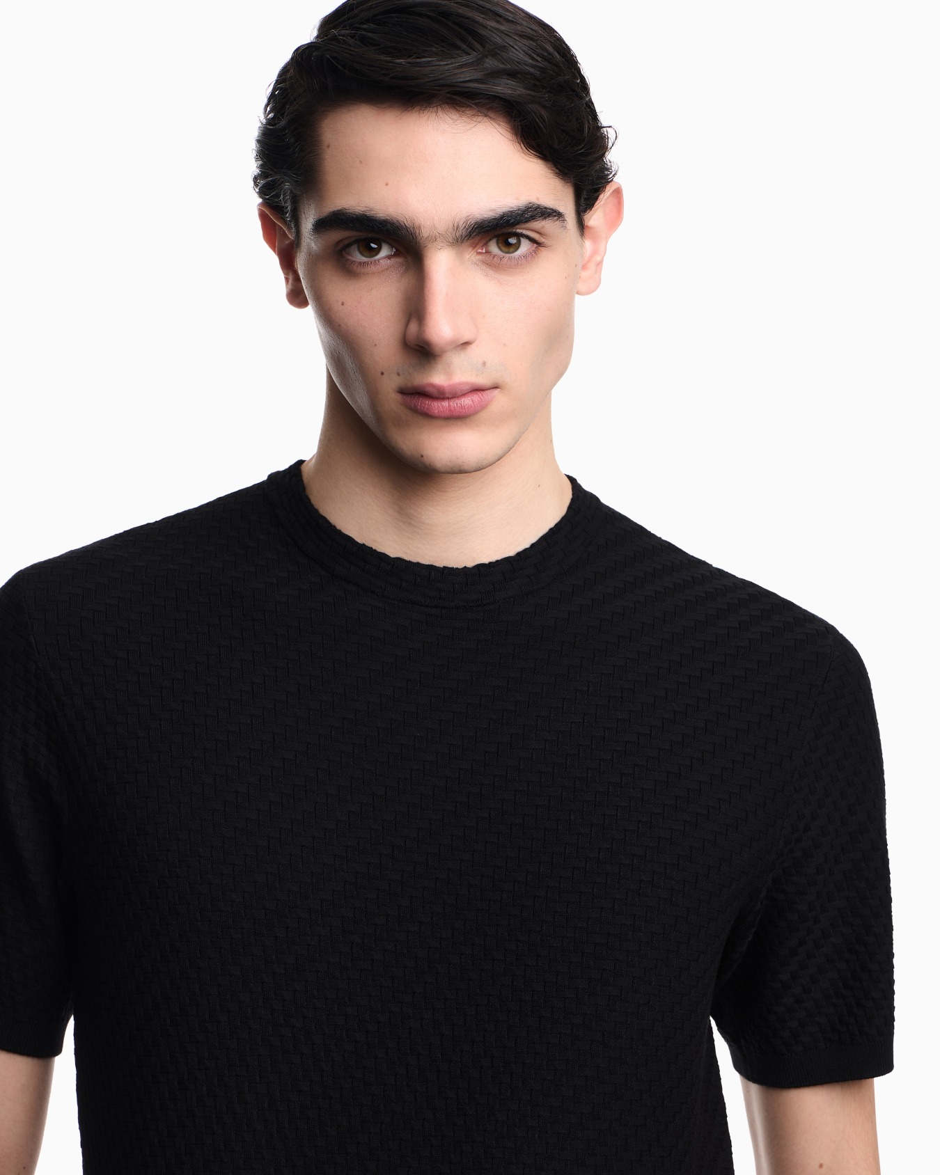 Patterned embossed stitch sweater in ASV viscose Diapositiva 4