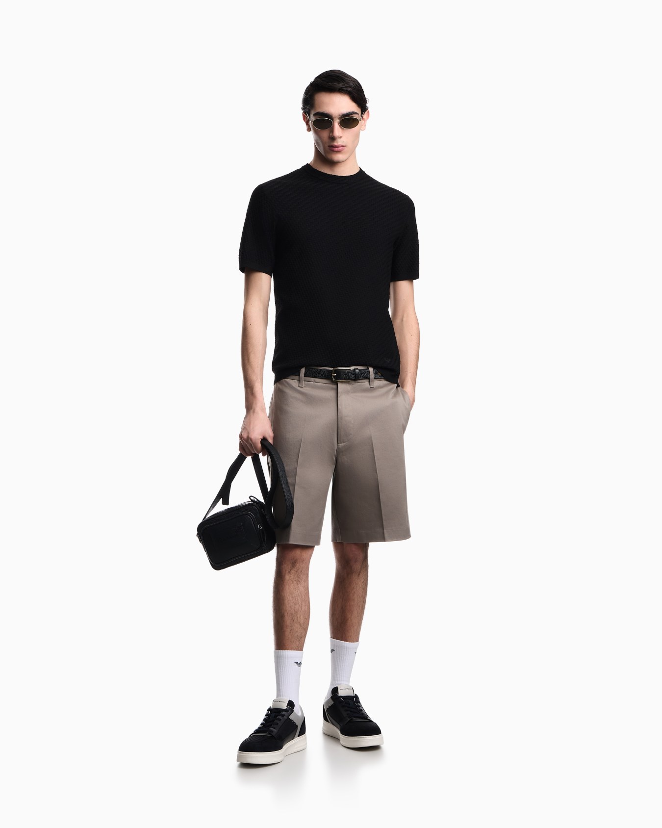 Patterned embossed stitch sweater in ASV viscose Diapositiva 1