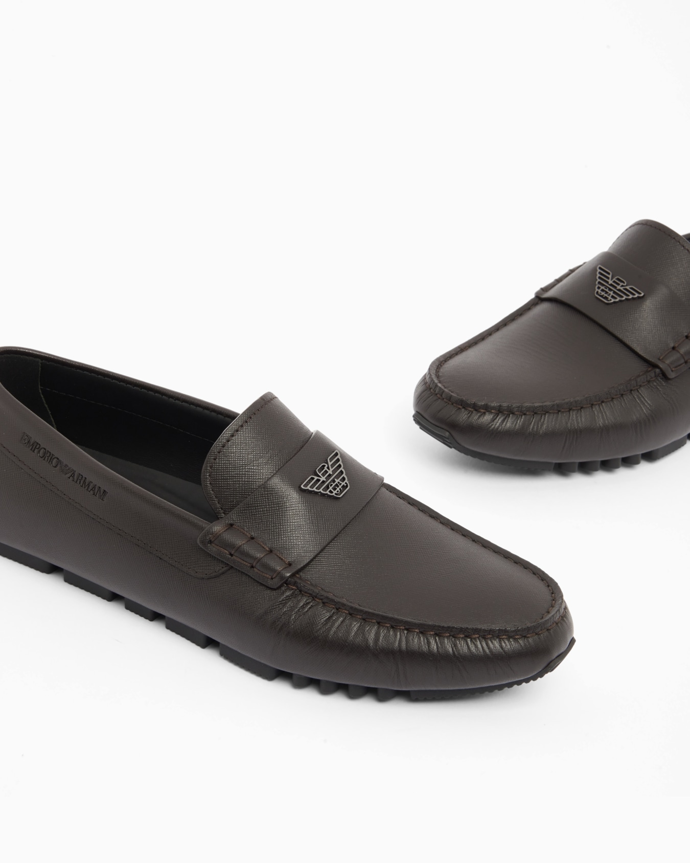 Mocassini driver in pelle saffiano Slide 4