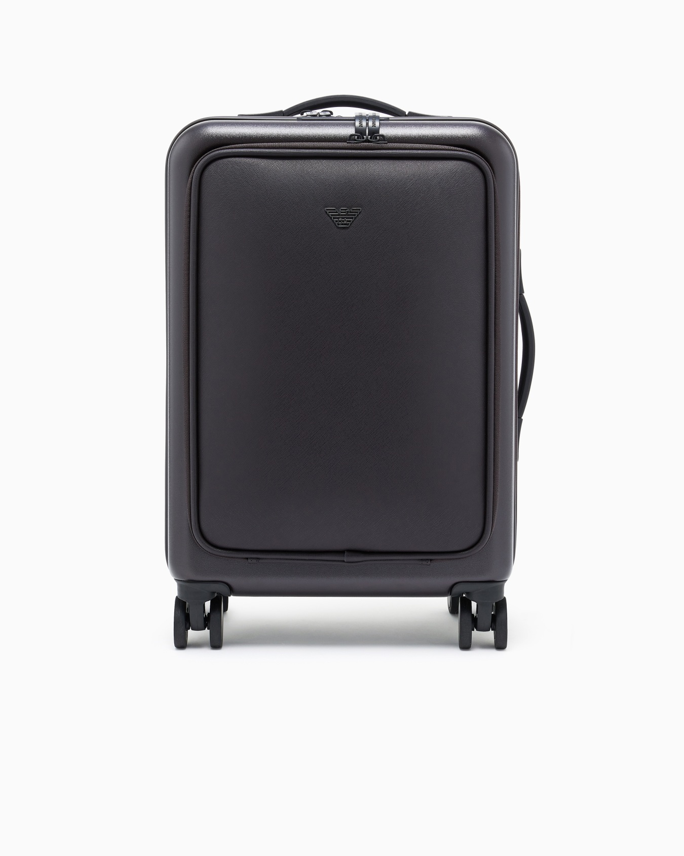 ABS carry-on case with Saffiano detail and eagle plate Slide 0