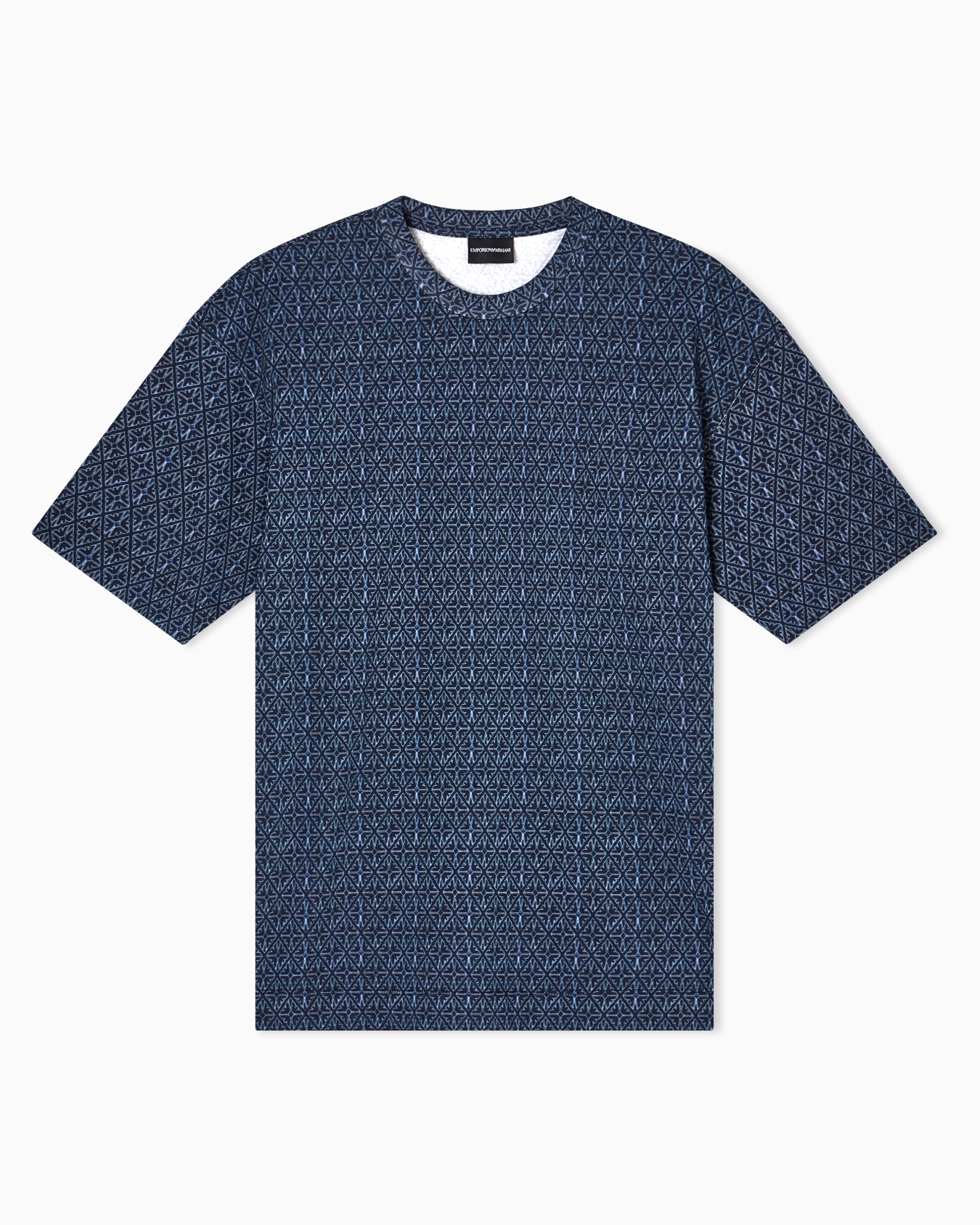 ASV jersey T-shirt with majolica-effect print Slide 0