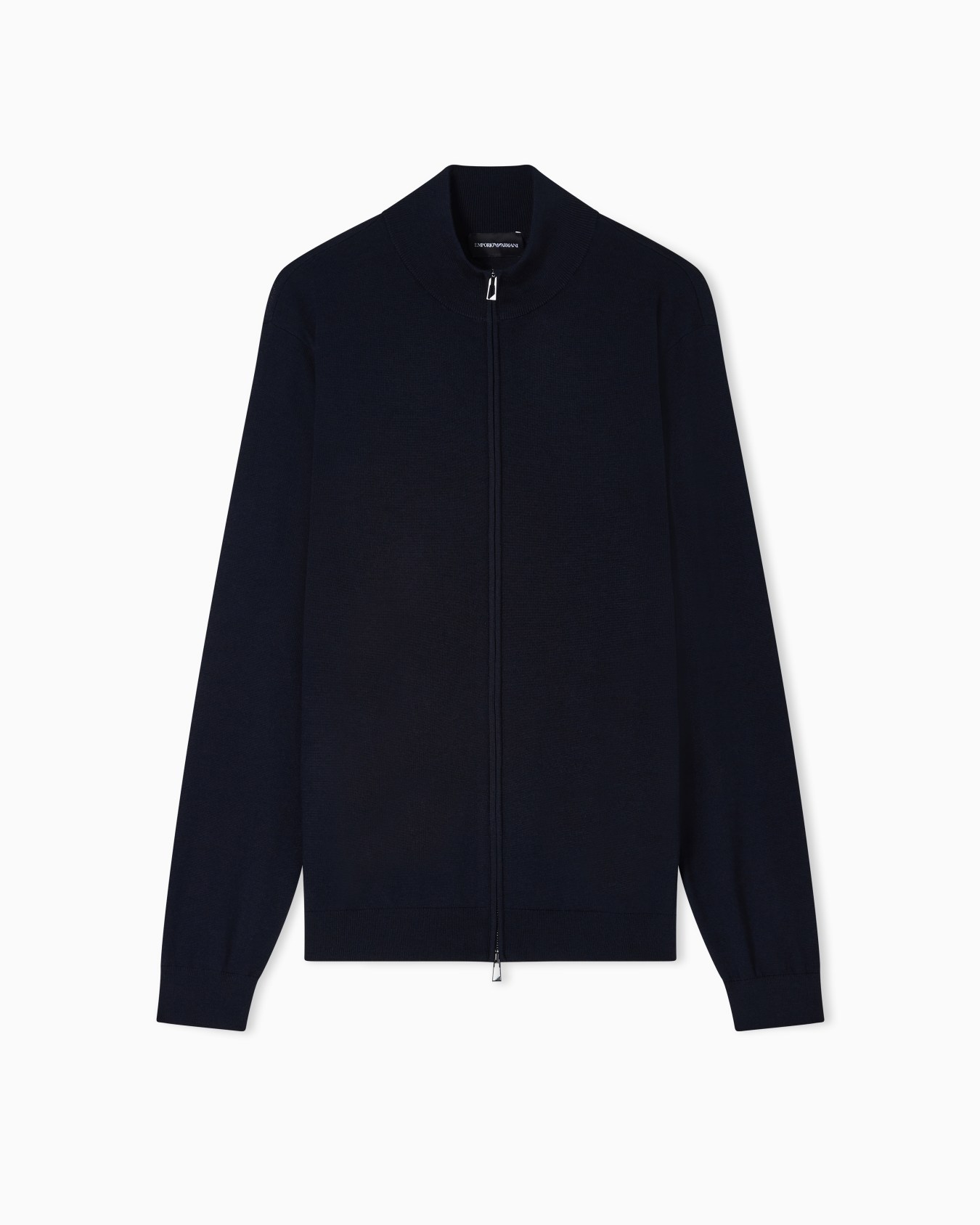 Cardigan entièrement zippé en laine vierge rase Diapositive 0