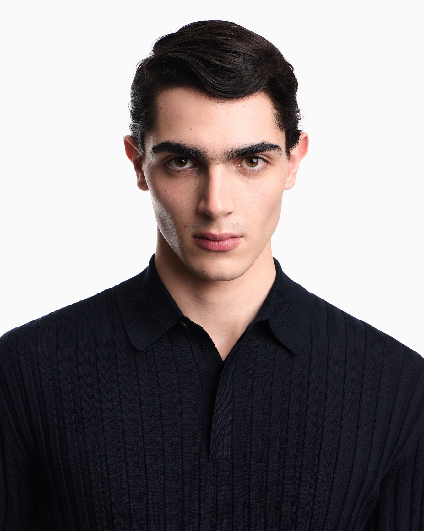 Travel Essential jacquard polo collar sweater Slide 4