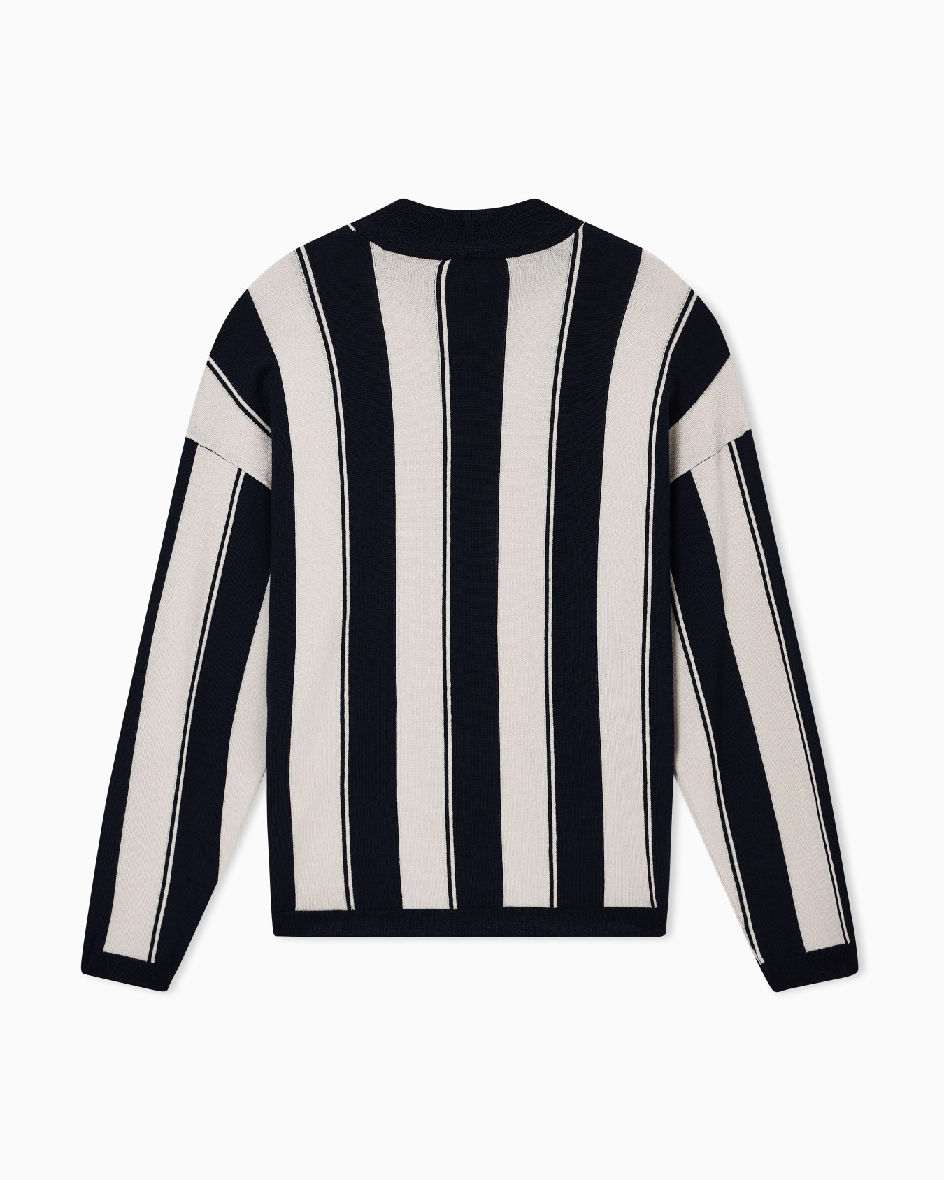 Jersey en punto jersey de lana virgen con intarsia a rayas Diapositiva 2