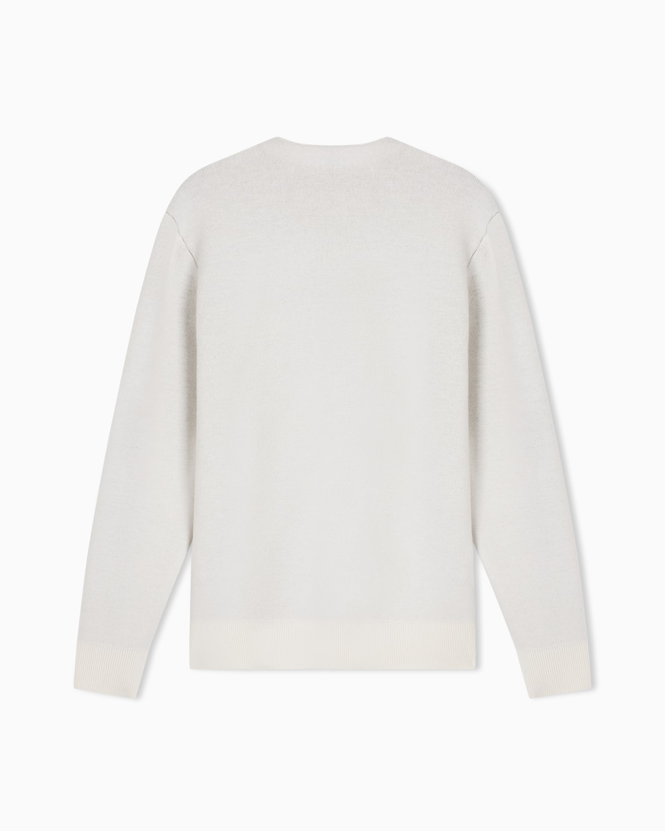 Cardigan scollo V in lana vergine accoppiata Slide 3