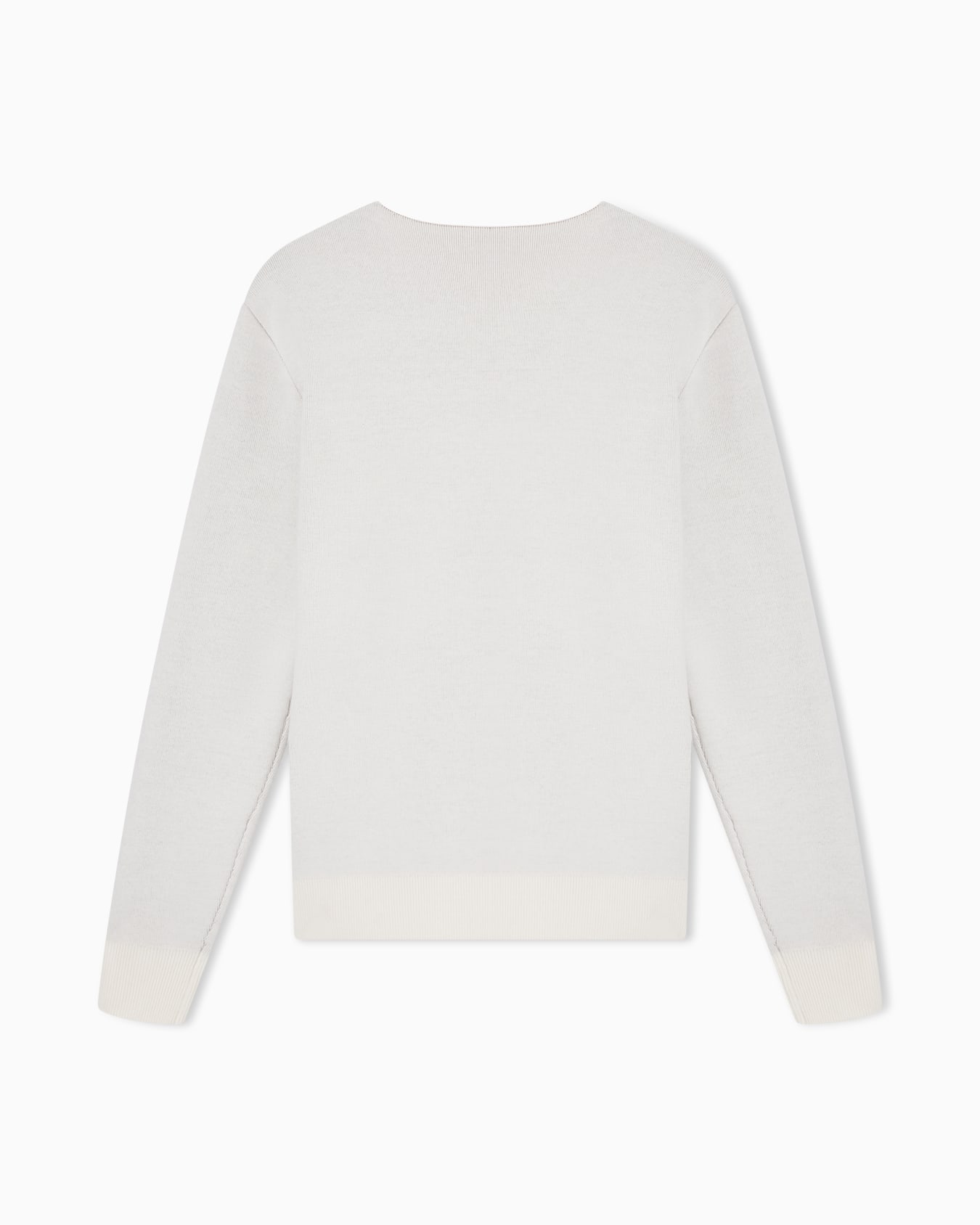 Maglione scollo V in lana vergine accoppiata Slide 3