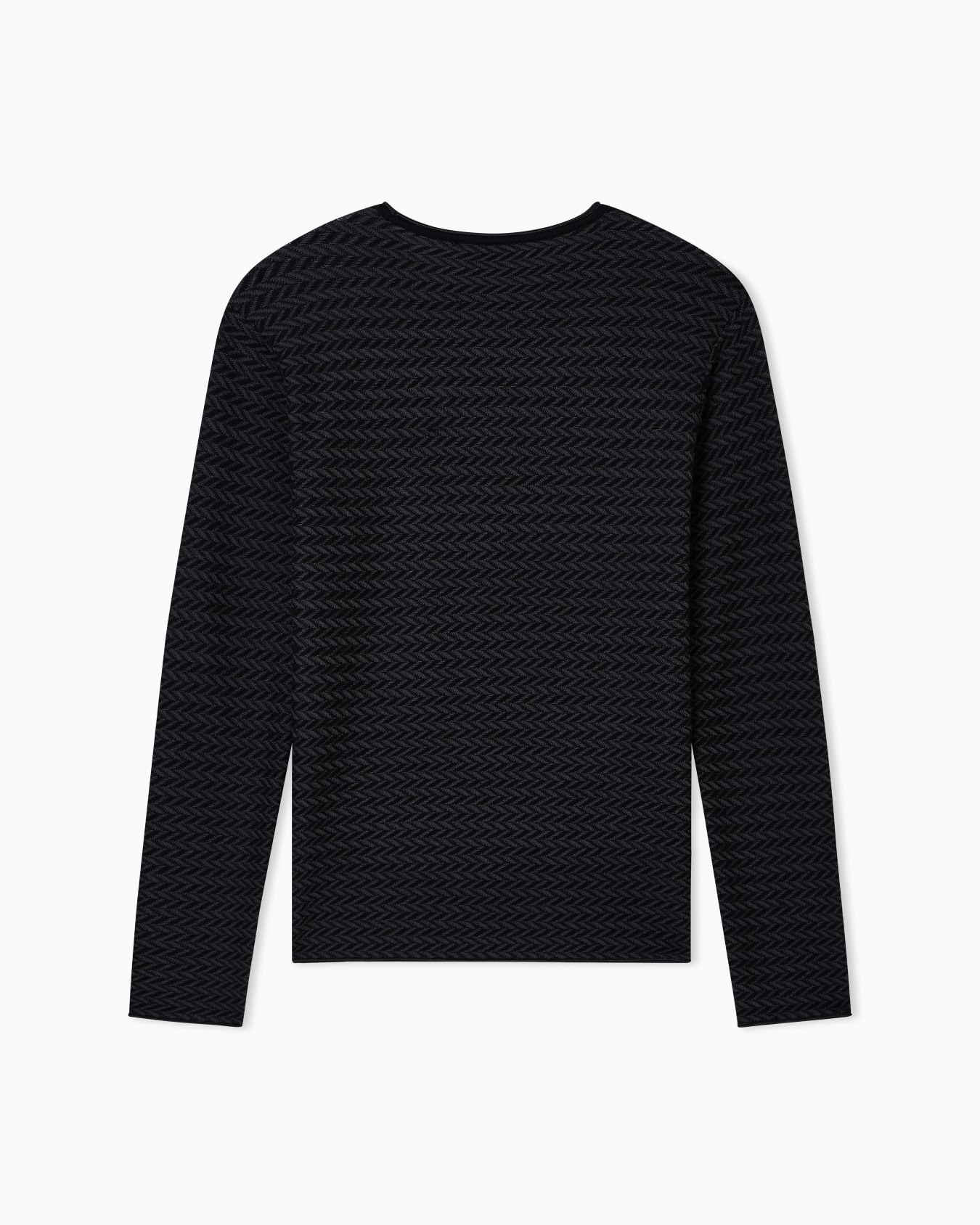 Icon bicolor chevron motif virgin wool sweater Diapositiva 3