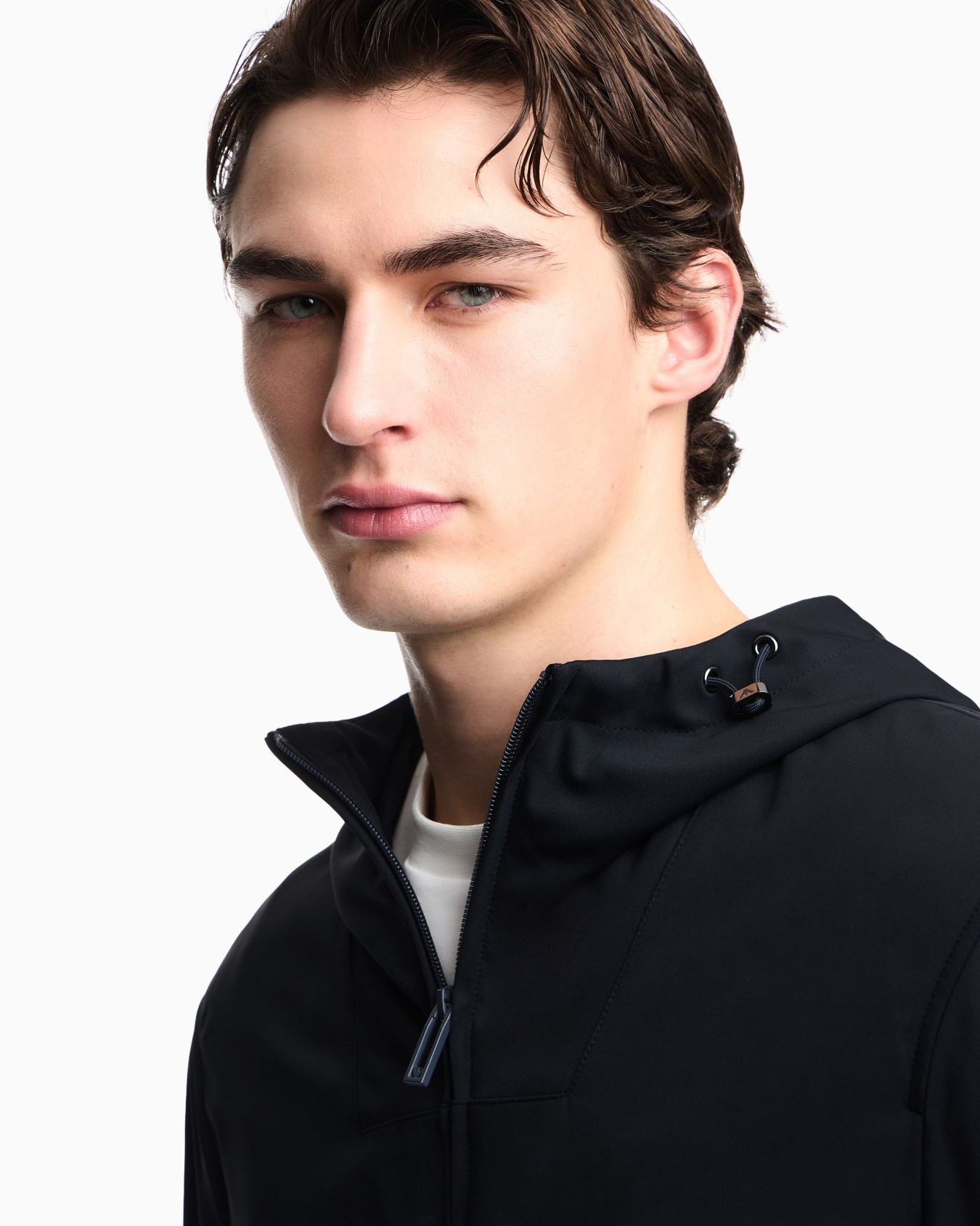 Blouson à capuche en nylon stretch Diapositive 5