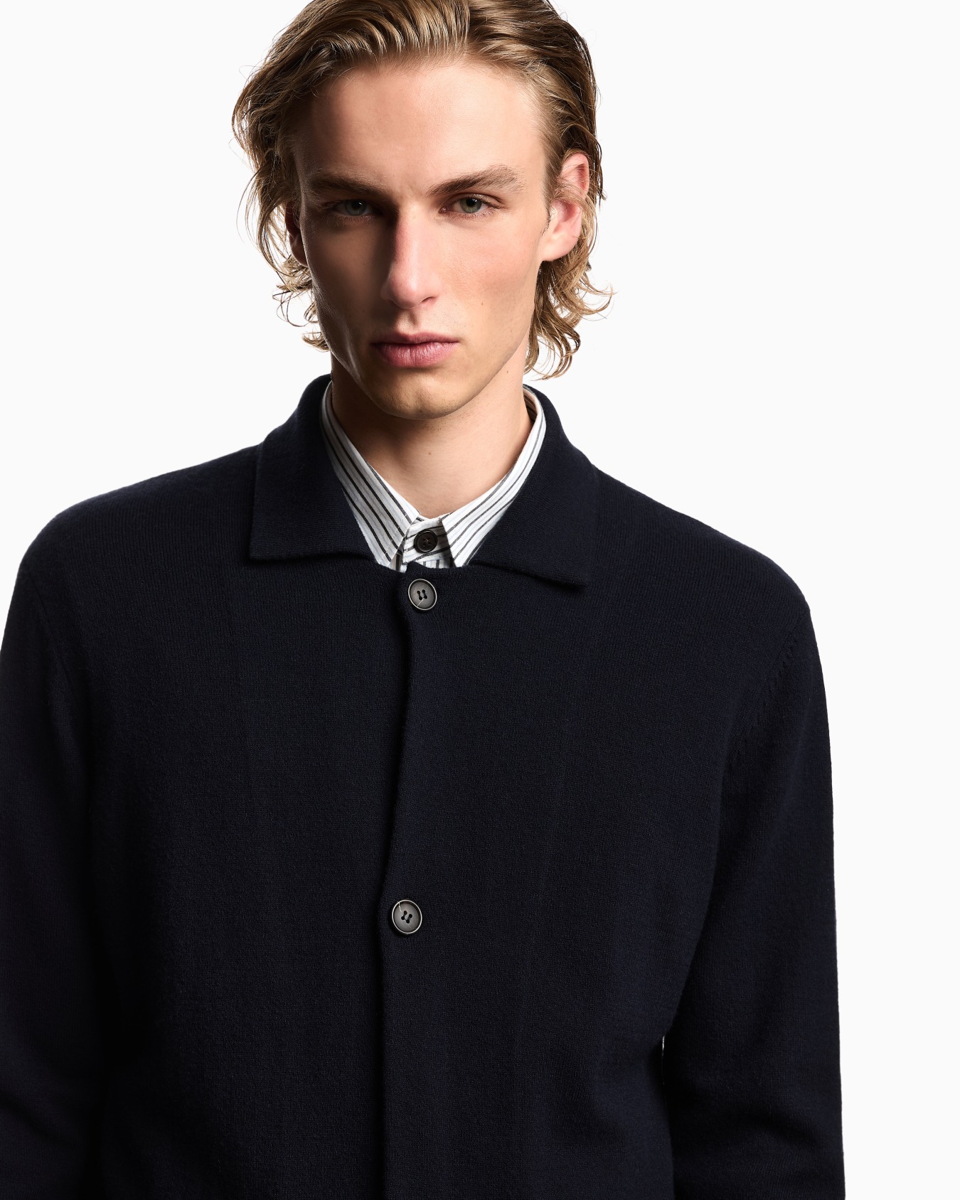 Chaqueta en punto jersey de lana virgen Diapositiva 3