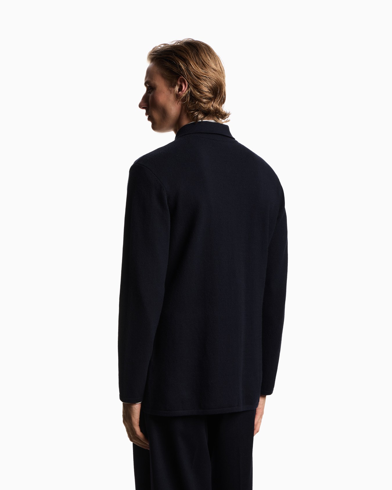 Chaqueta en punto jersey de lana virgen Diapositiva 1