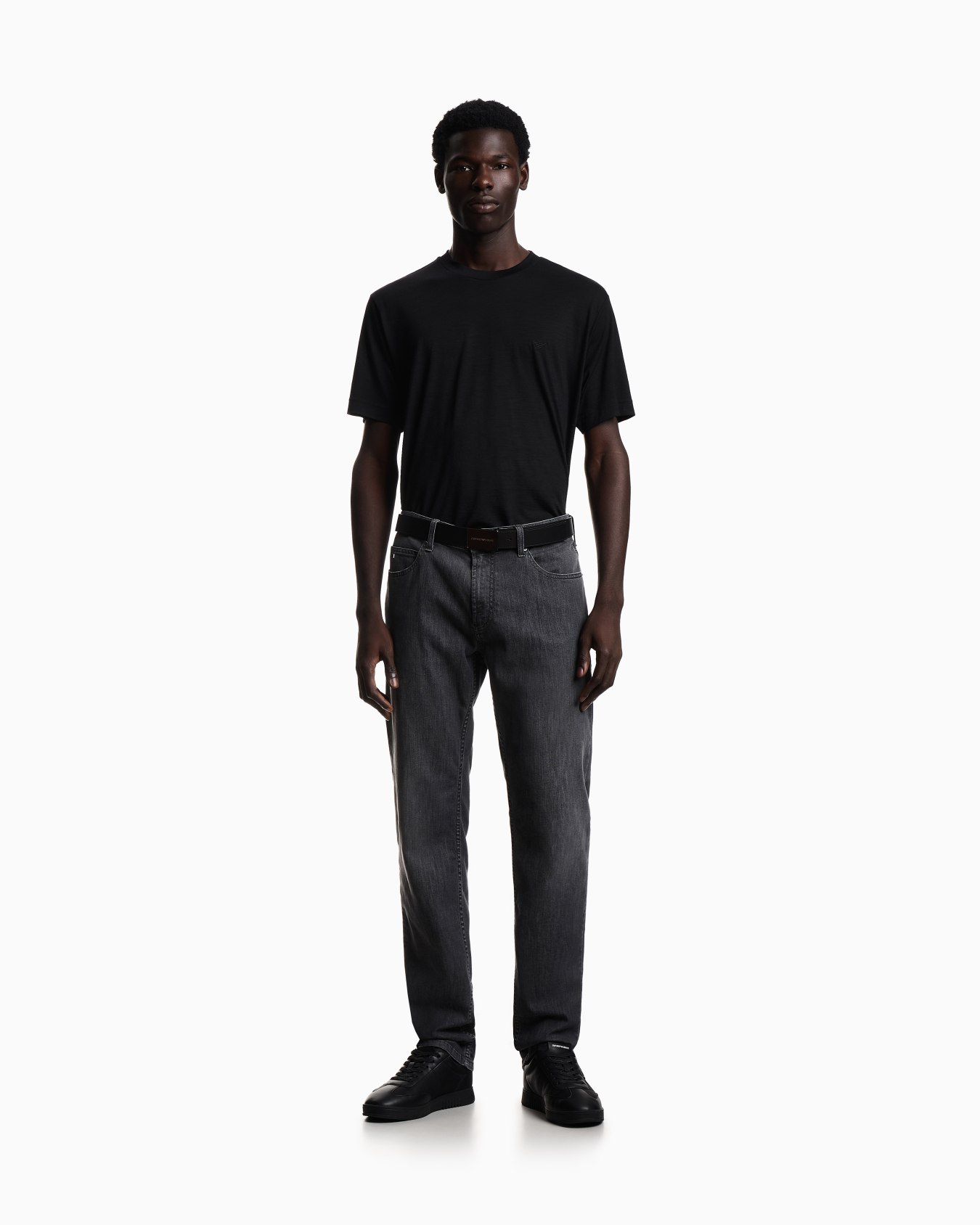 T-shirt in jersey fiammato di lana Slide 1