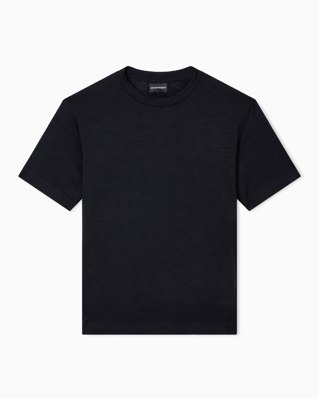 T-shirt in jersey fiammato di lana Slide 0