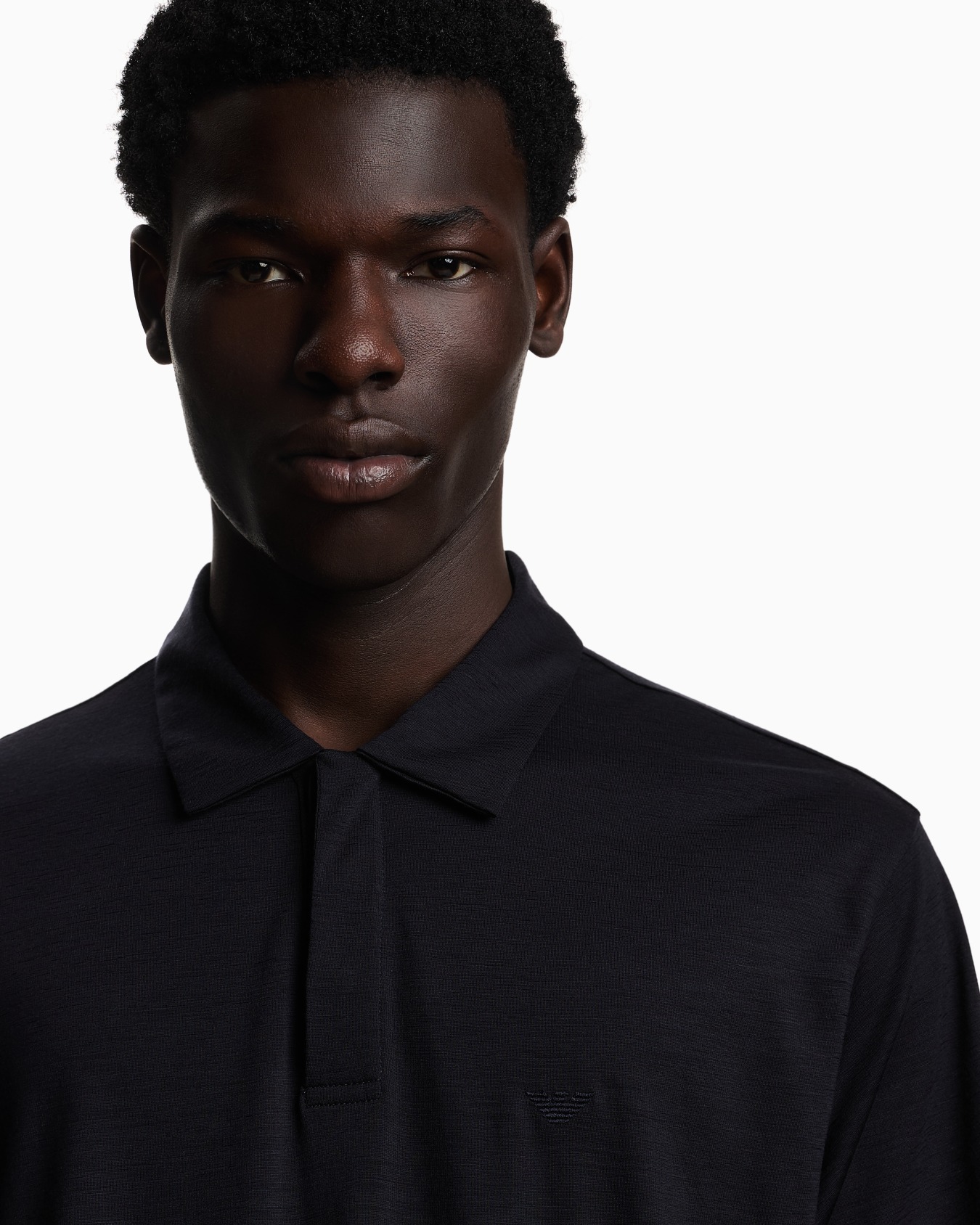 Wool slub jersey polo shirt Slide 4