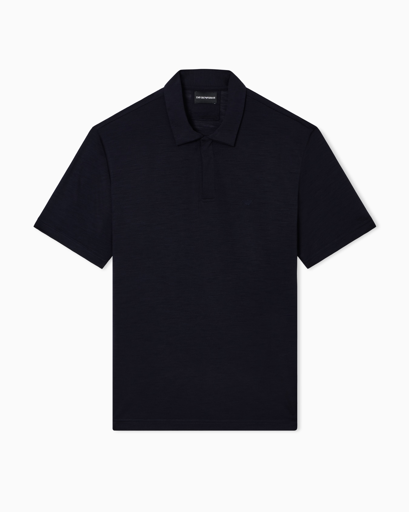 Wool slub jersey polo shirt Slide 0