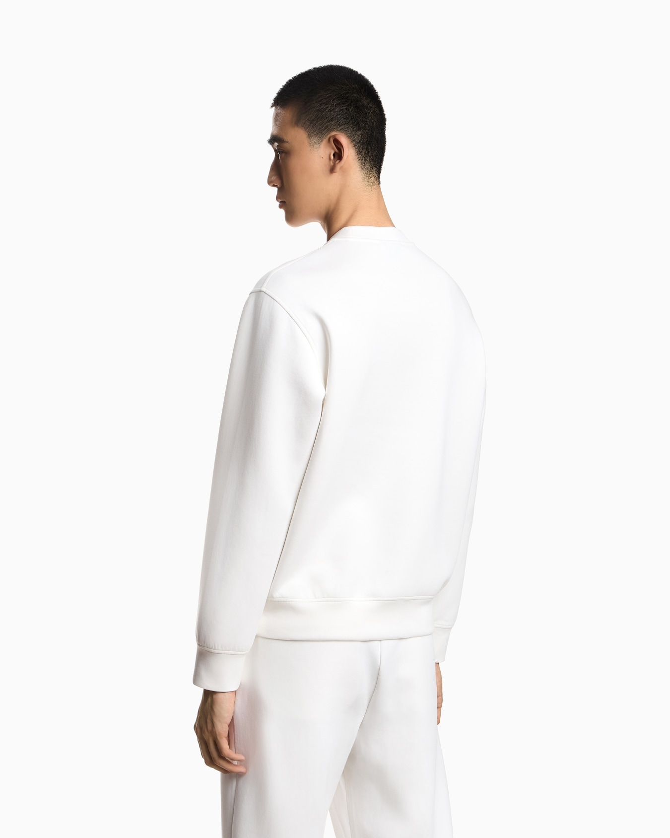 Sweatshirt aus doppellagigem Jersey mit gesticktem Mikro-Adler Folie 5