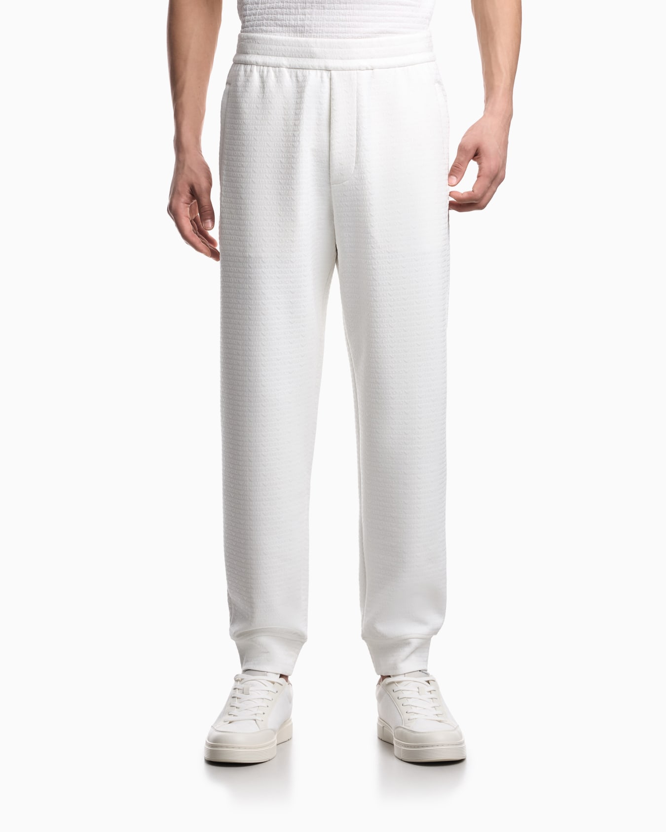Lyocell-blend interlock-jersey joggers with jacquard lettering Slide 3