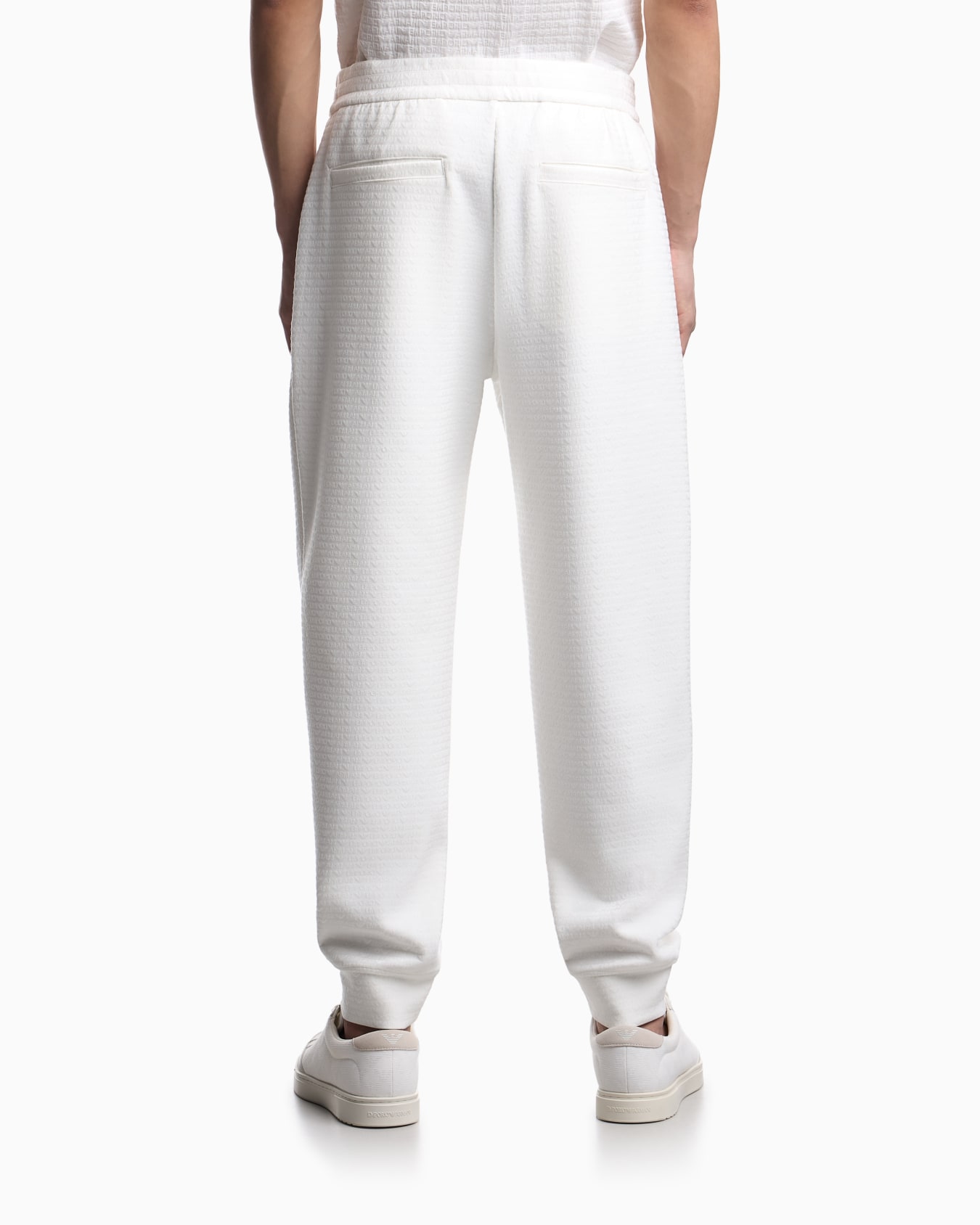 Lyocell-blend interlock-jersey joggers with jacquard lettering Slide 2