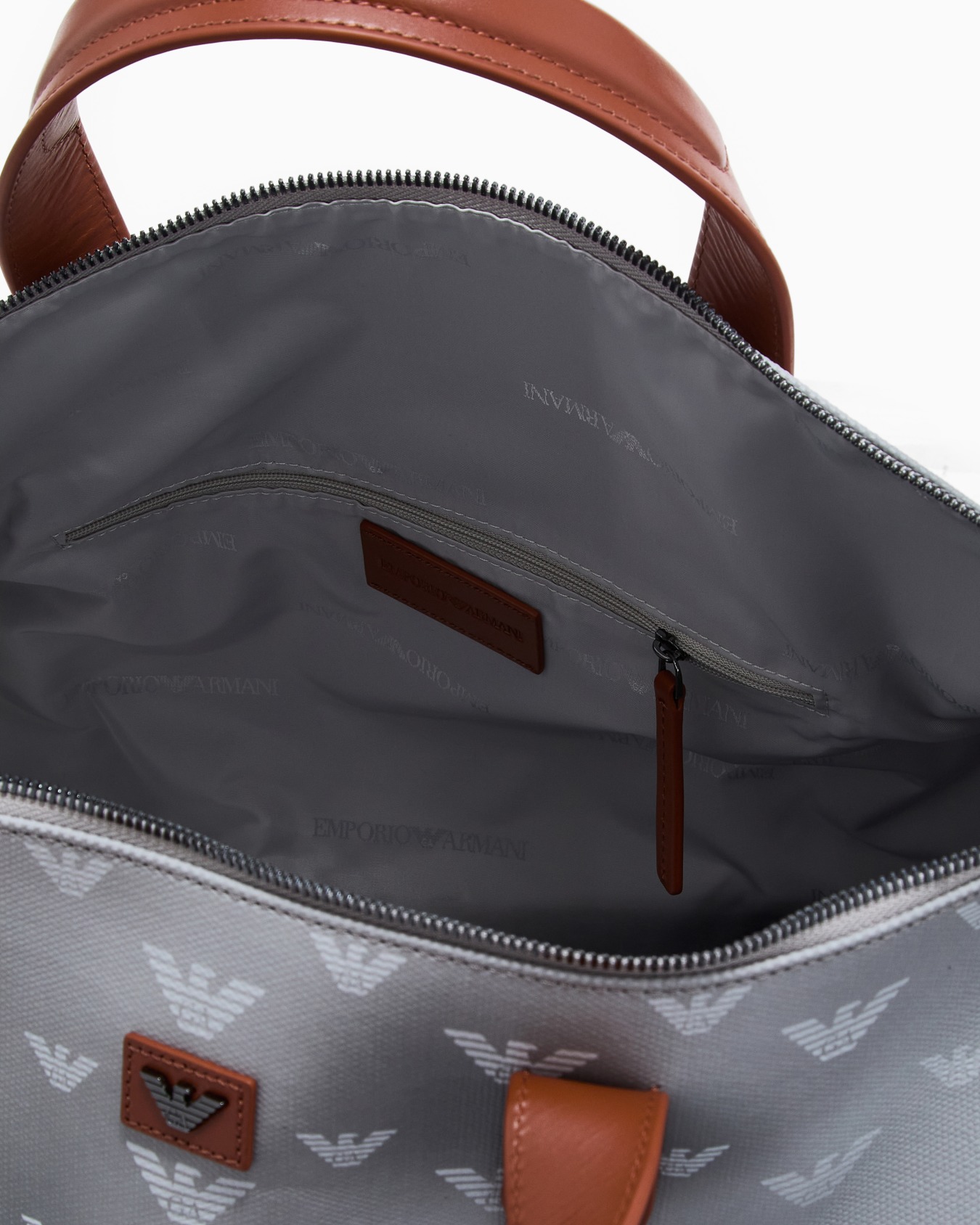 Coated canvas Bauletto bag with all-over eagle Slide 3