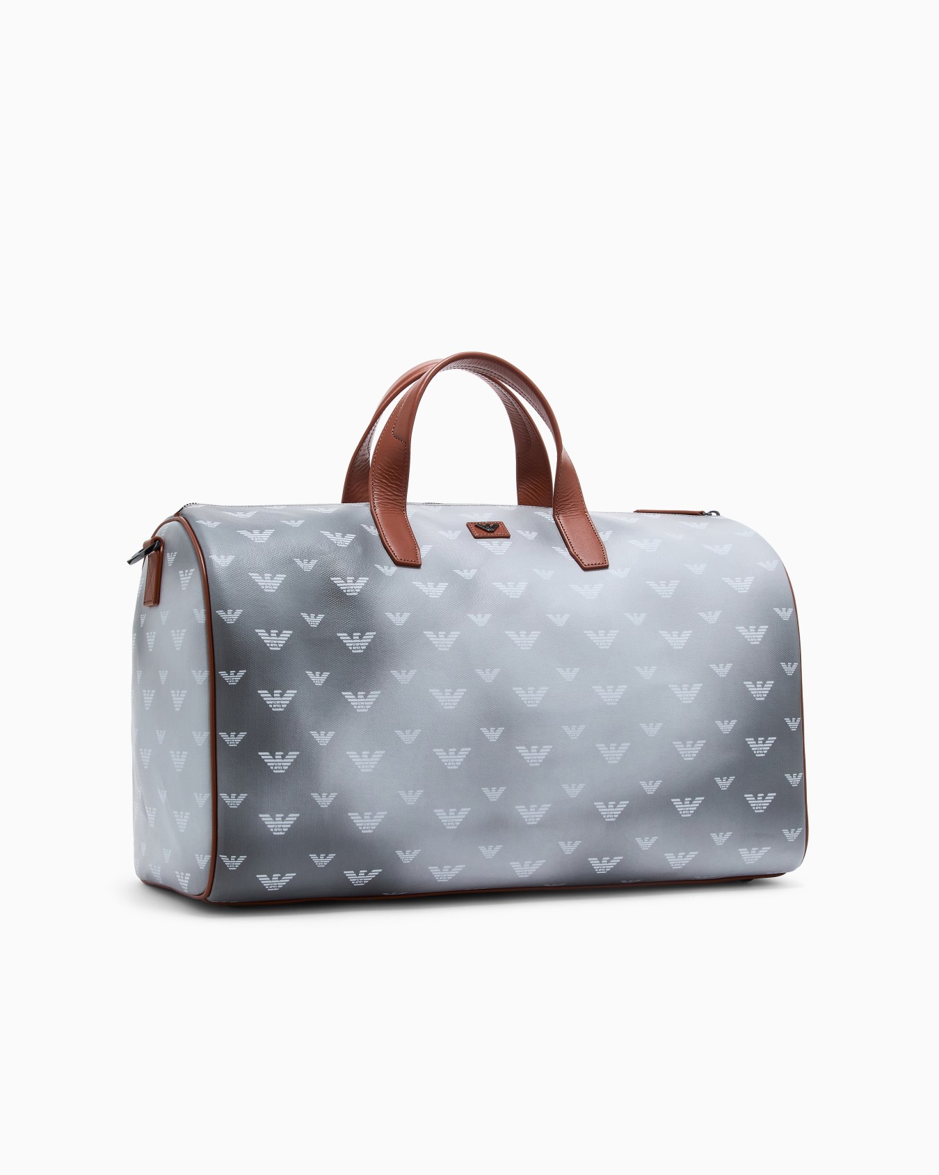 Coated canvas Bauletto bag with all-over eagle Slide 1