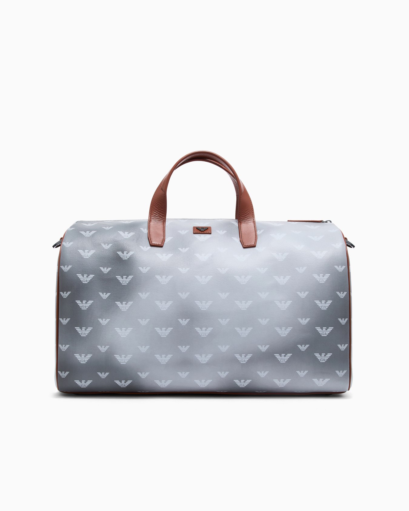 Coated canvas Bauletto bag with all-over eagle Slide 0
