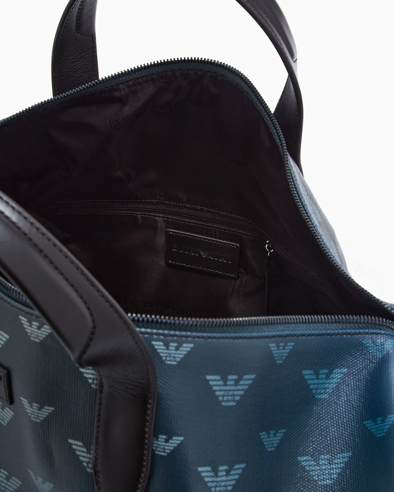 Coated canvas Bauletto bag with all-over eagle Slide 3