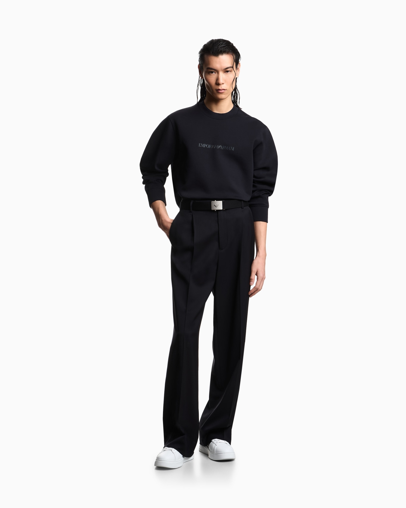 Stretch double jersey sweatshirt Diapositiva 1