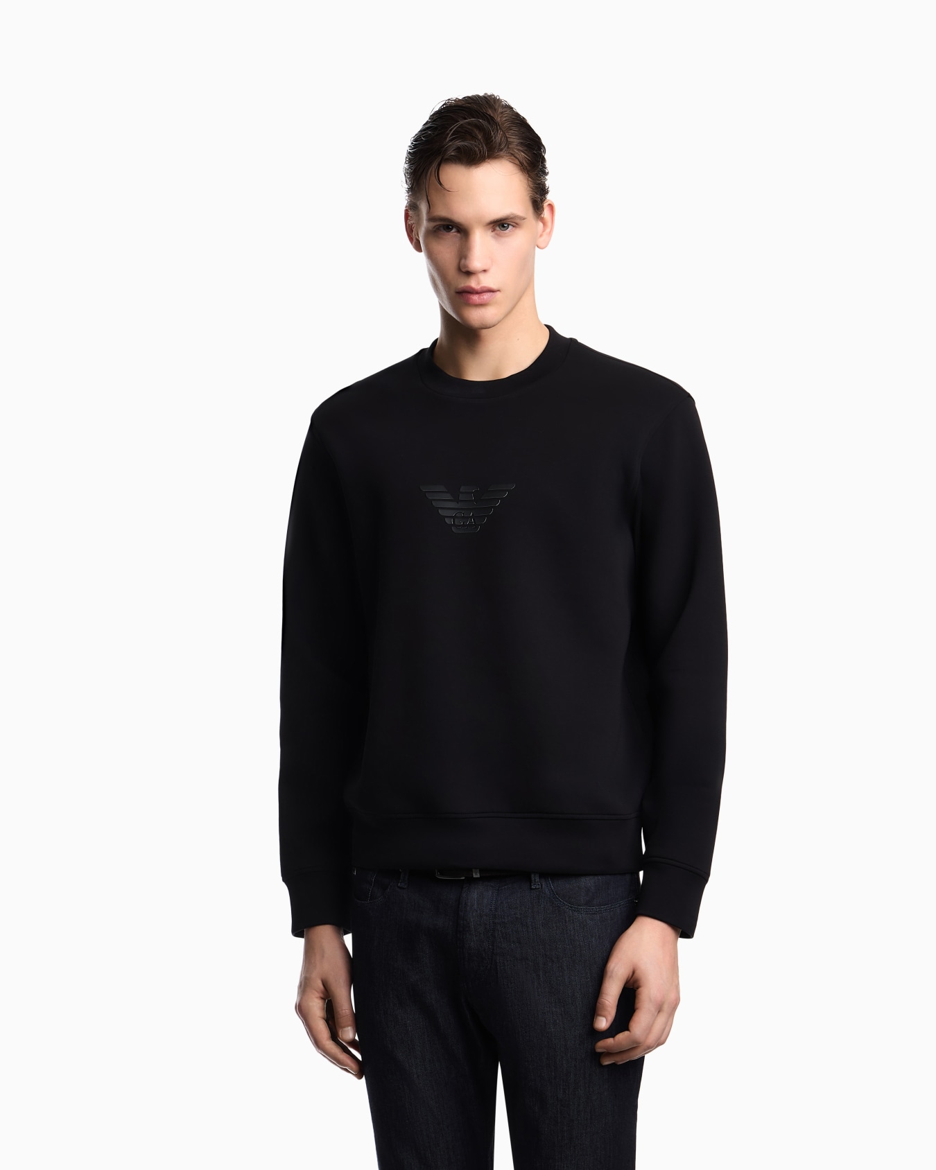 Stretch double jersey sweatshirt Slide 3