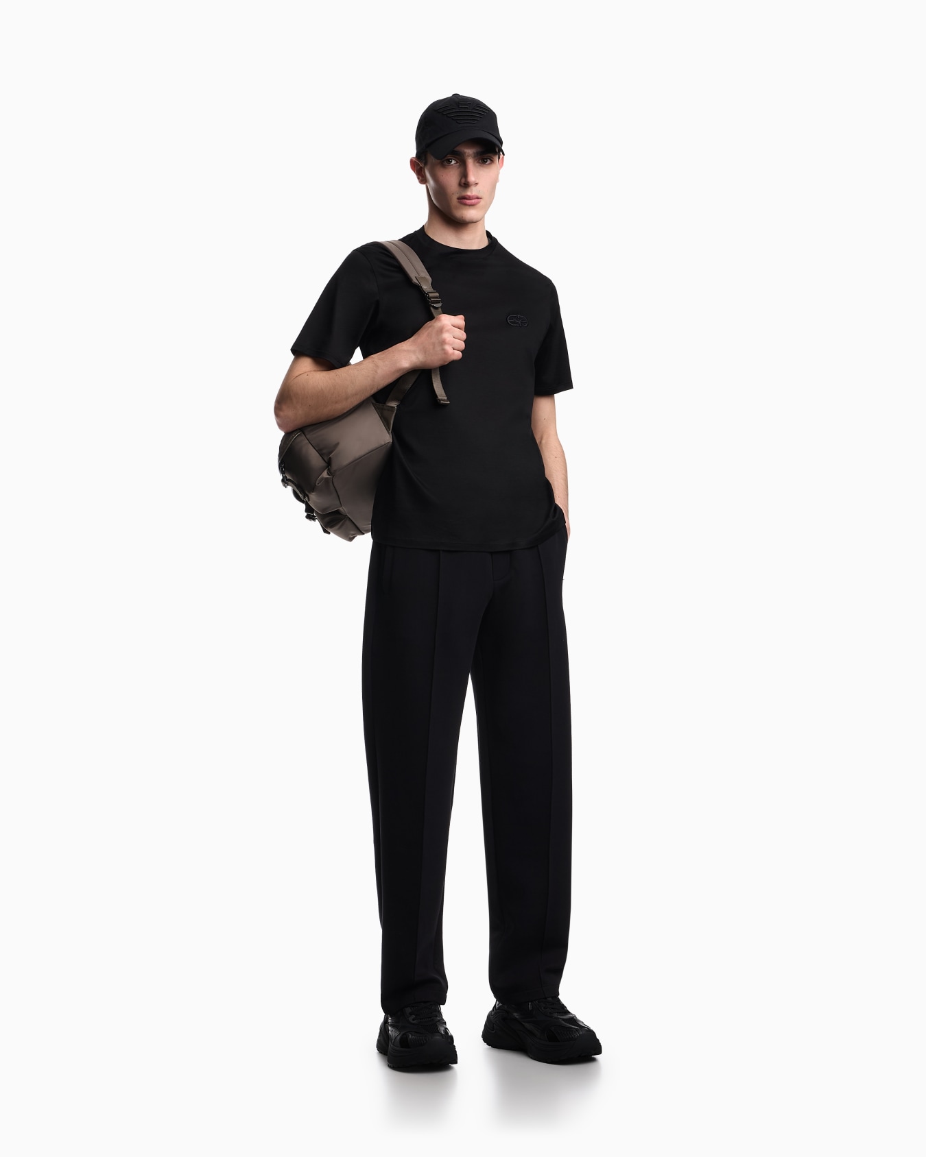 Double jersey trousers with ribs Slide 1