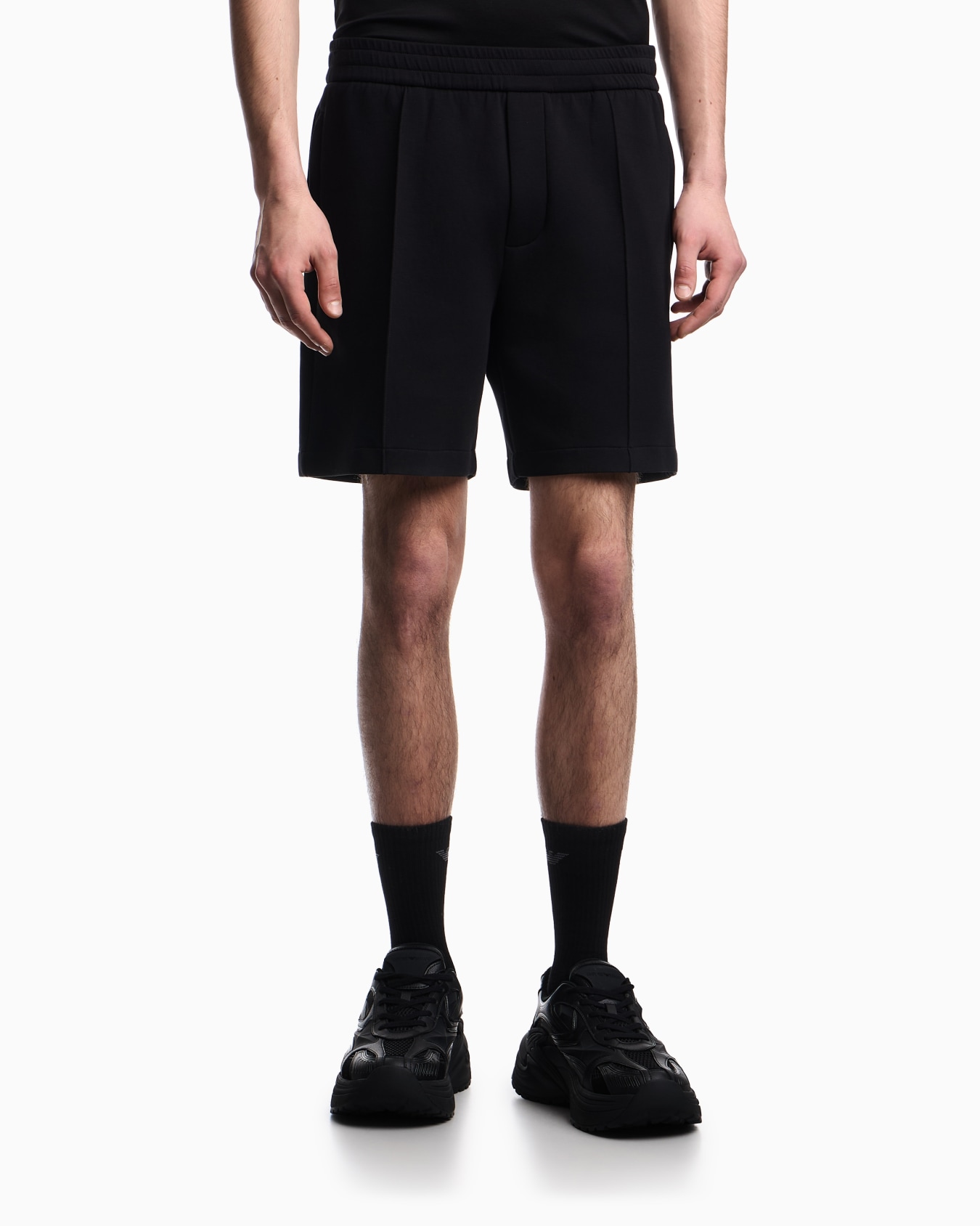 Bermuda in double jersey con nervature Slide 3