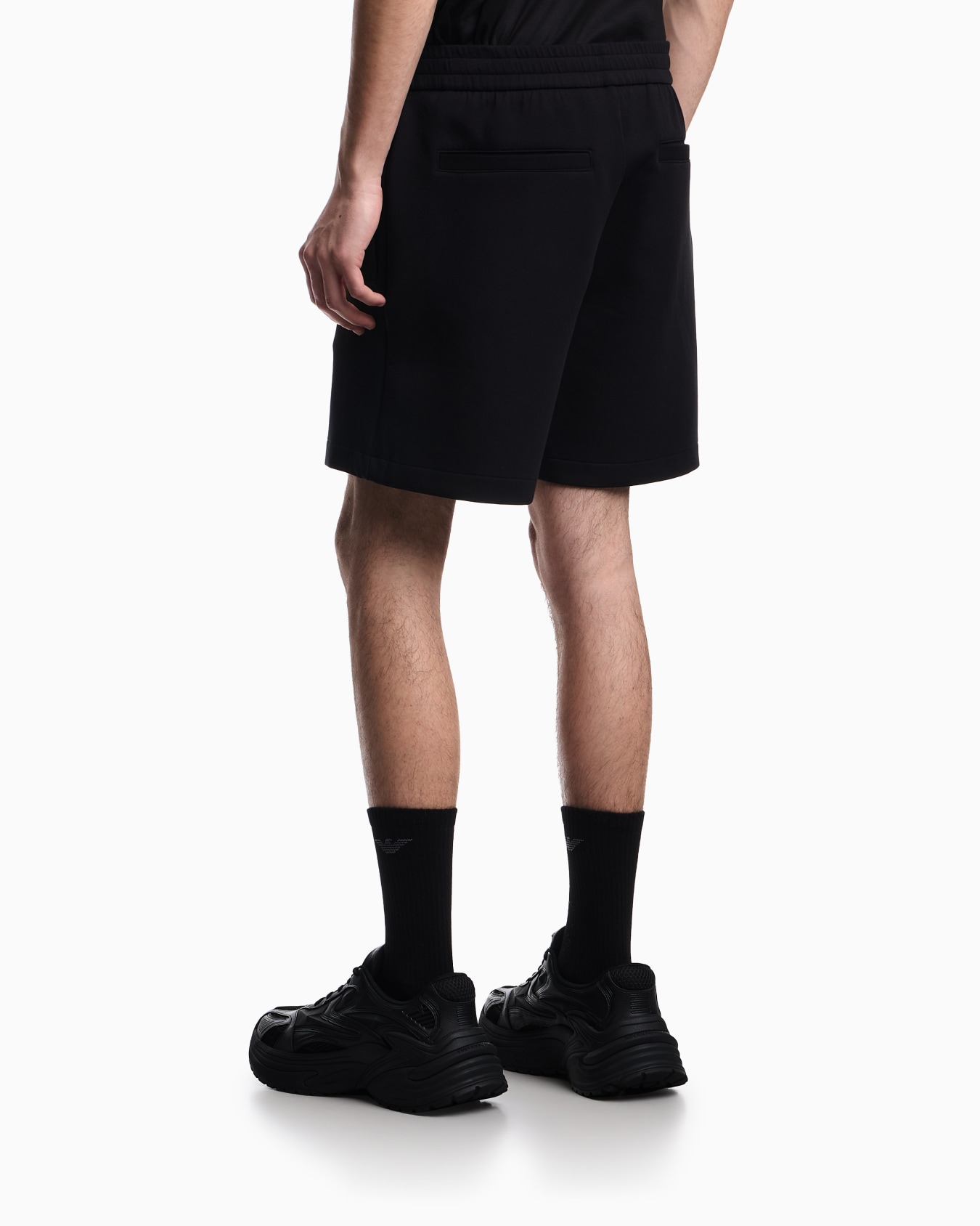 Bermuda in double jersey con nervature Slide 2