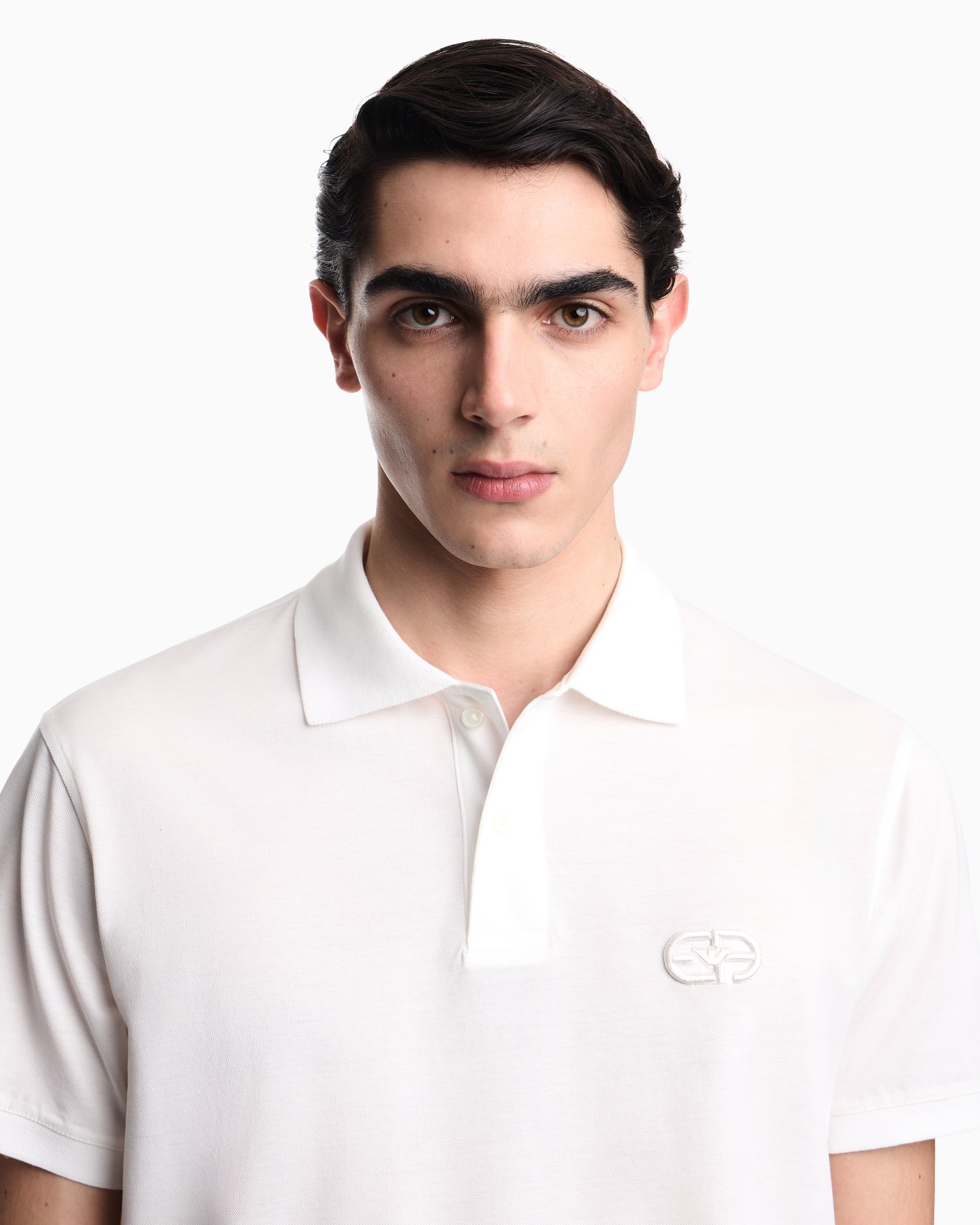 Jersey polo shirt with embossed EA logo embroidery Slide 4