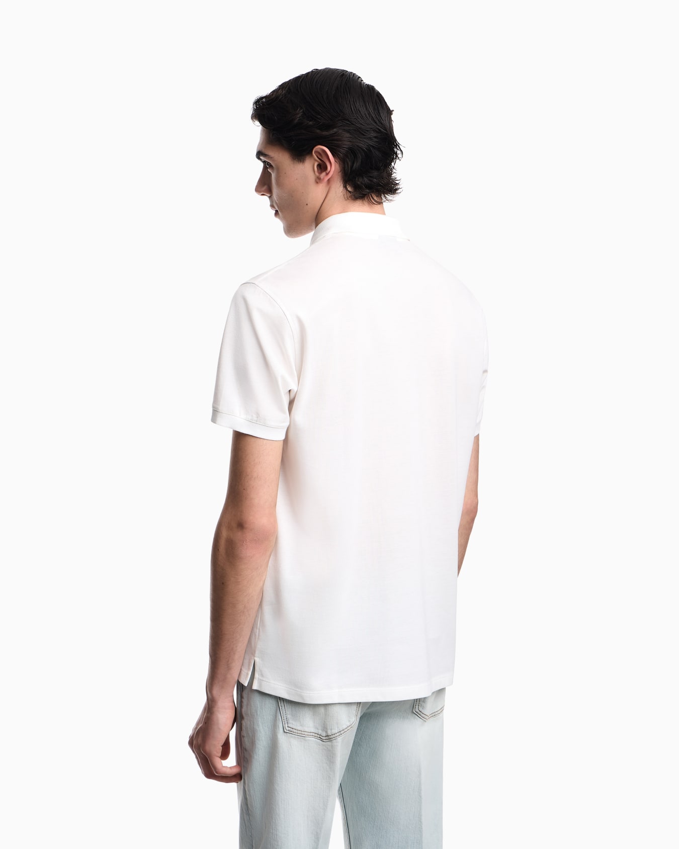 Jersey polo shirt with embossed EA logo embroidery Slide 2