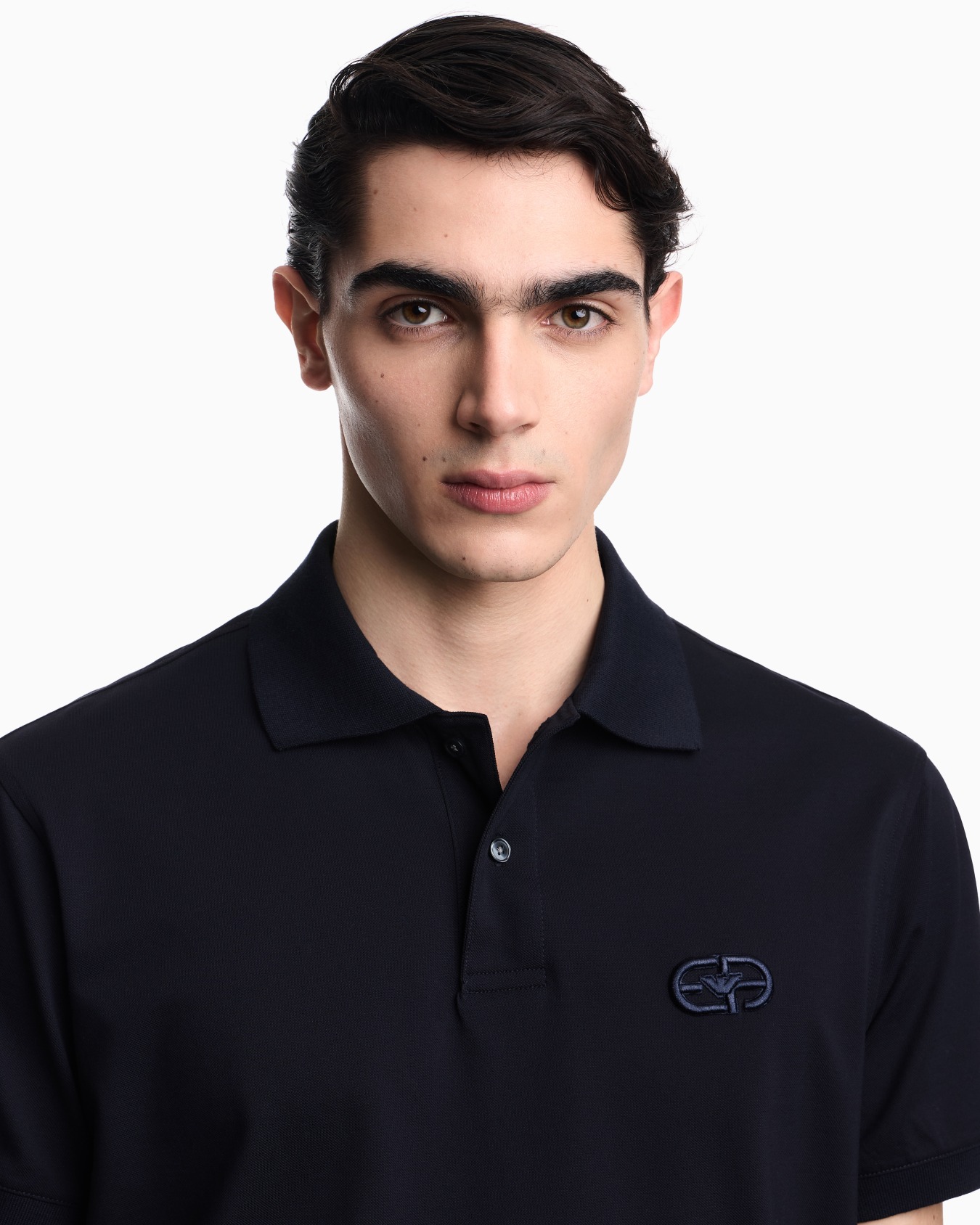 Jersey polo shirt with embossed EA logo embroidery Slide 4