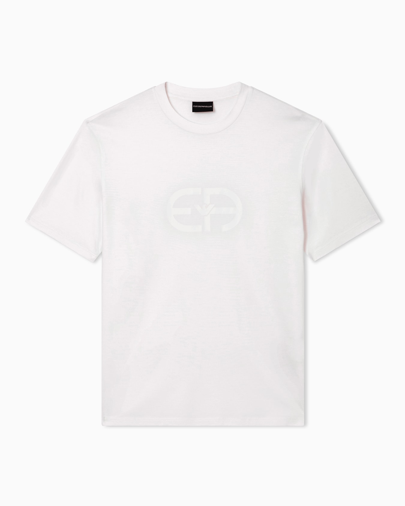 Lyocell-blend jersey T-shirt with EA logo print Slide 0