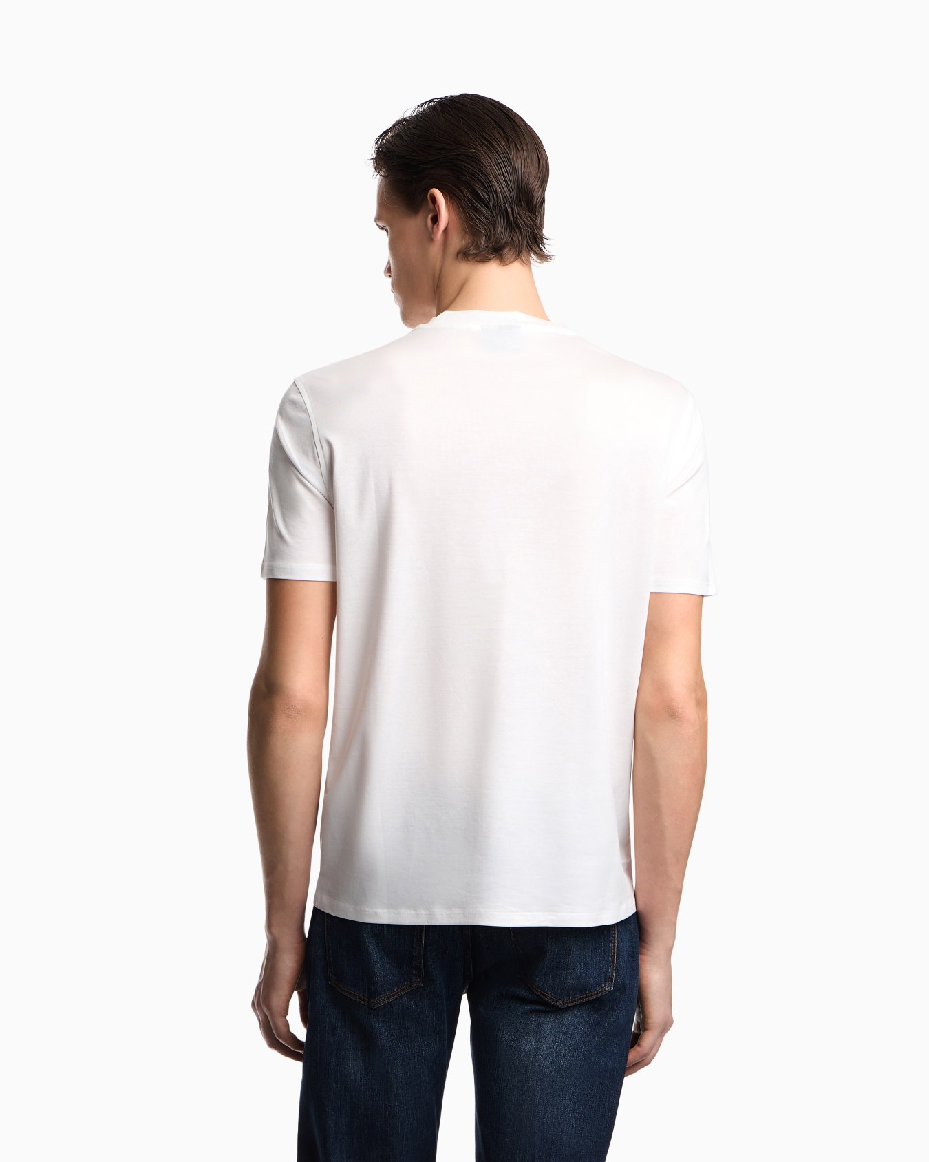 Lyocell-blend jersey T-shirt with EA logo print Slide 2