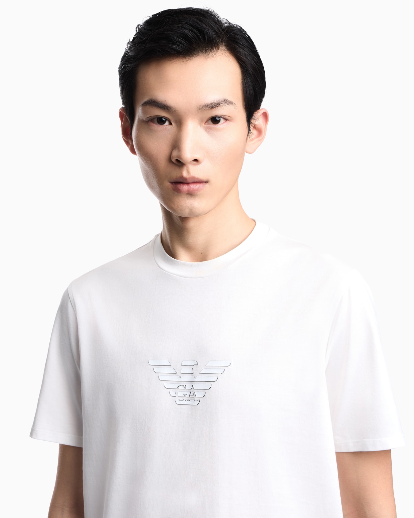 T-Shirt aus Pima-Jersey mit Logo-Print Folie 4